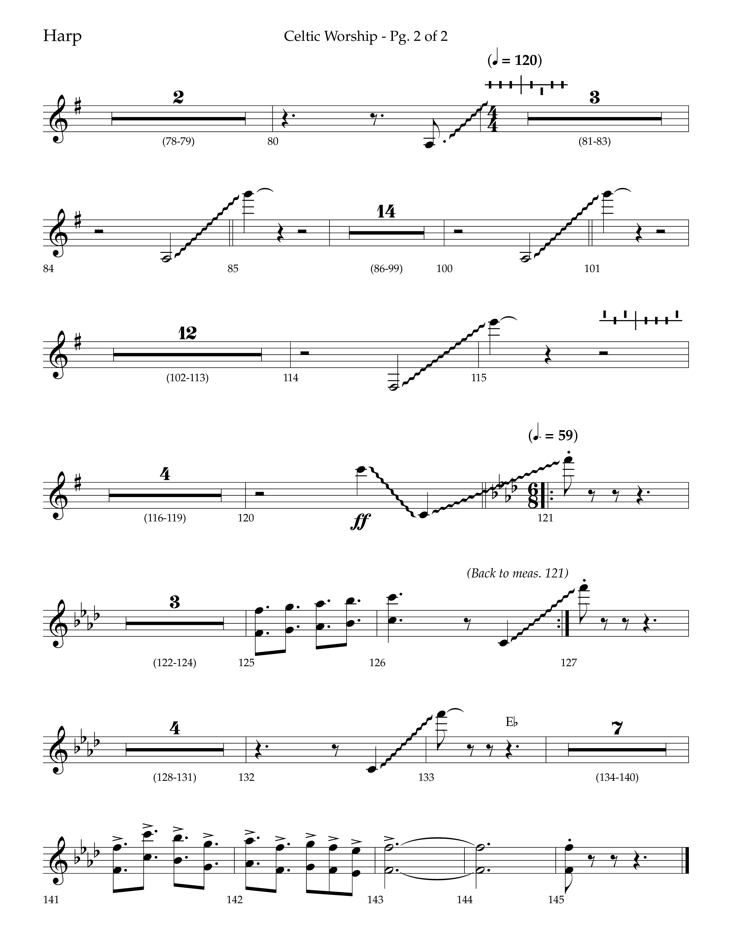 Celtic Worship (Choral Anthem SATB) Harp (Lifeway Choral / Arr. Bradley Knight)