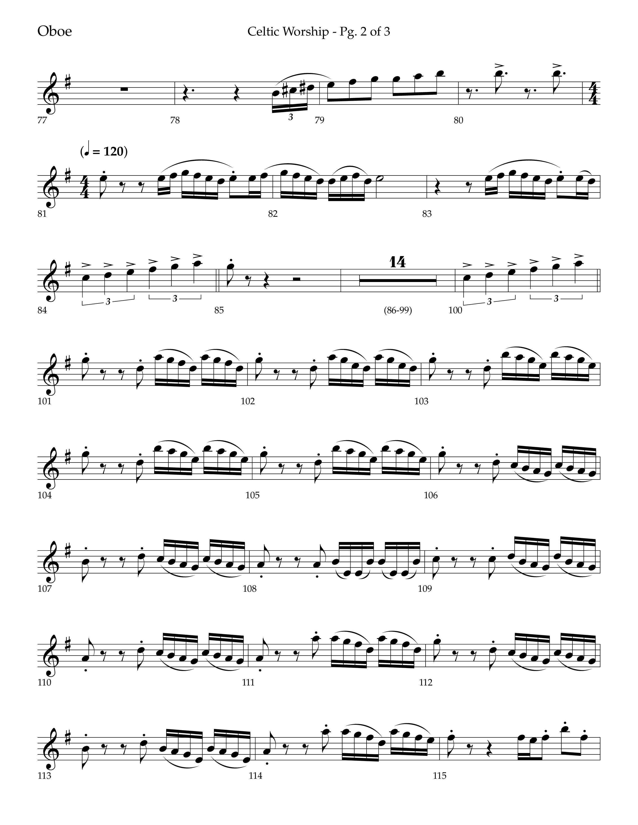Celtic Worship (Choral Anthem SATB) Oboe (Lifeway Choral / Arr. Bradley Knight)