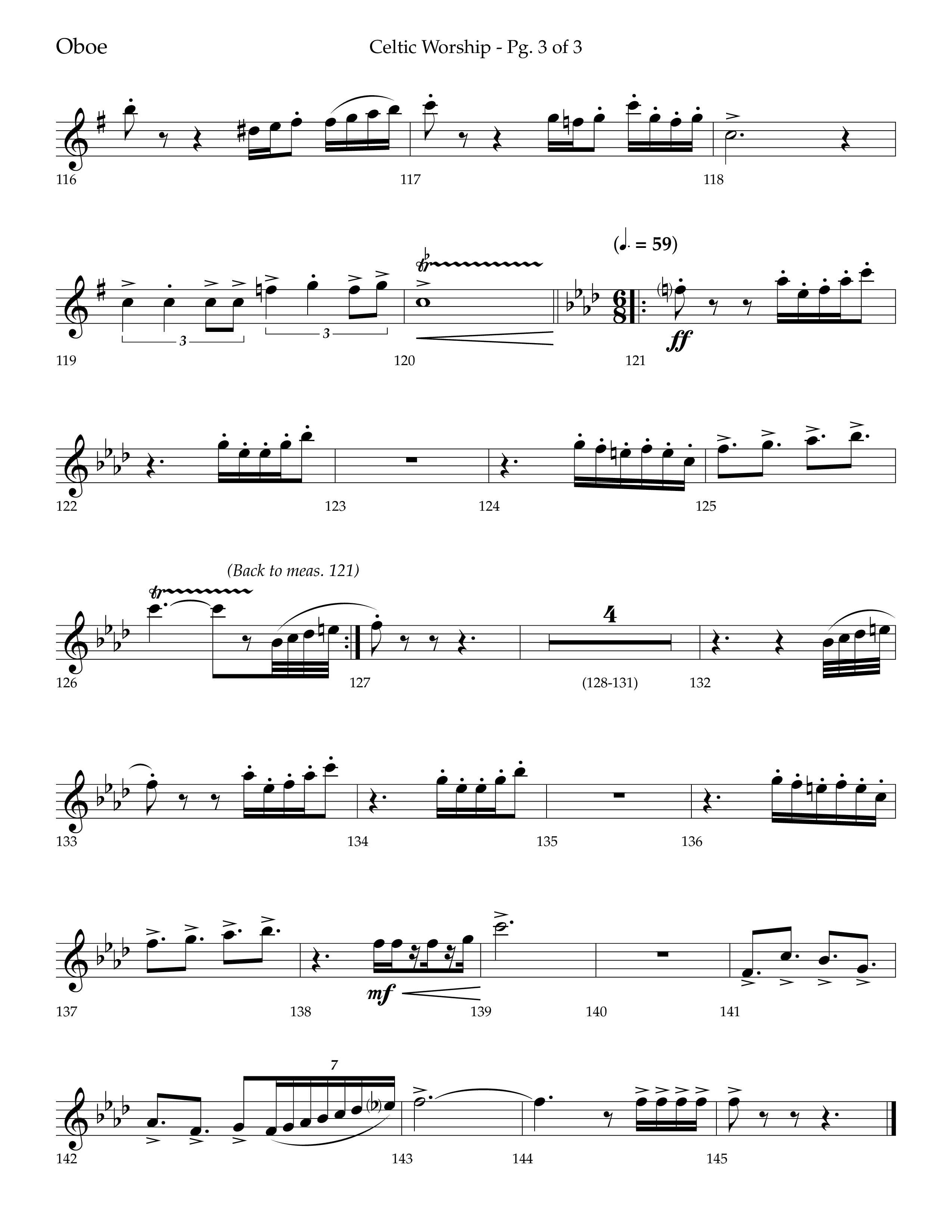Celtic Worship (Choral Anthem SATB) Oboe (Lifeway Choral / Arr. Bradley Knight)