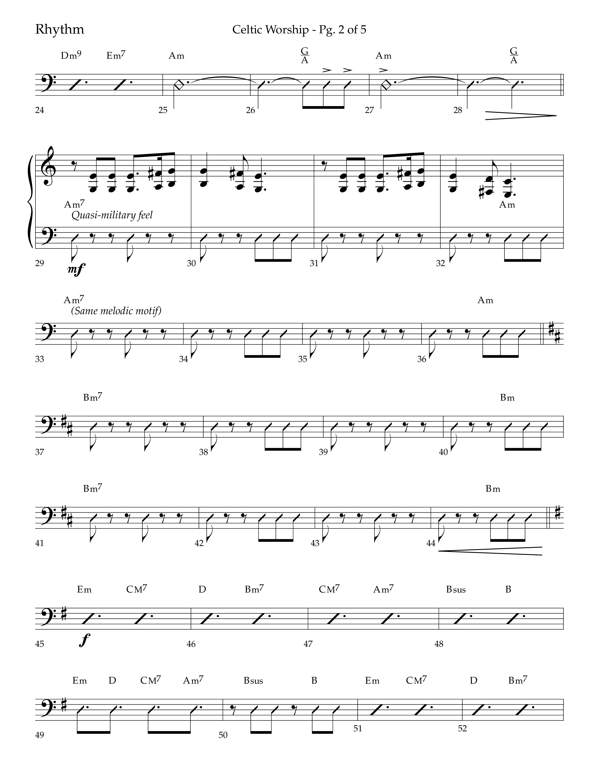 Celtic Worship (Choral Anthem SATB) Rhythm Chart (Lifeway Choral / Arr. Bradley Knight)