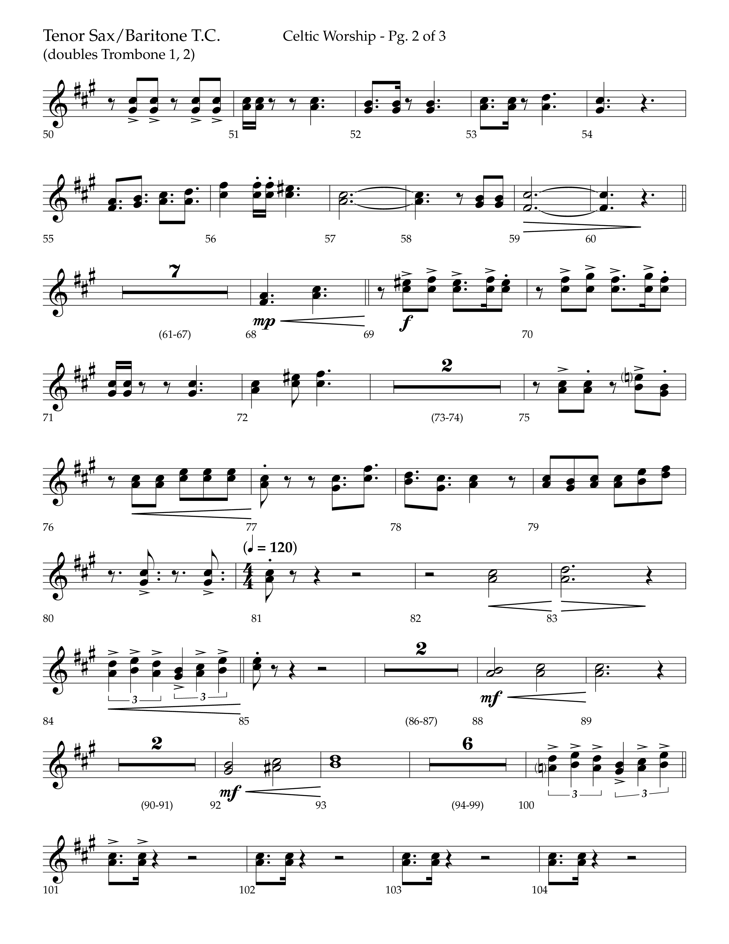 Celtic Worship (Choral Anthem SATB) Tenor Sax/Baritone T.C. (Lifeway Choral / Arr. Bradley Knight)