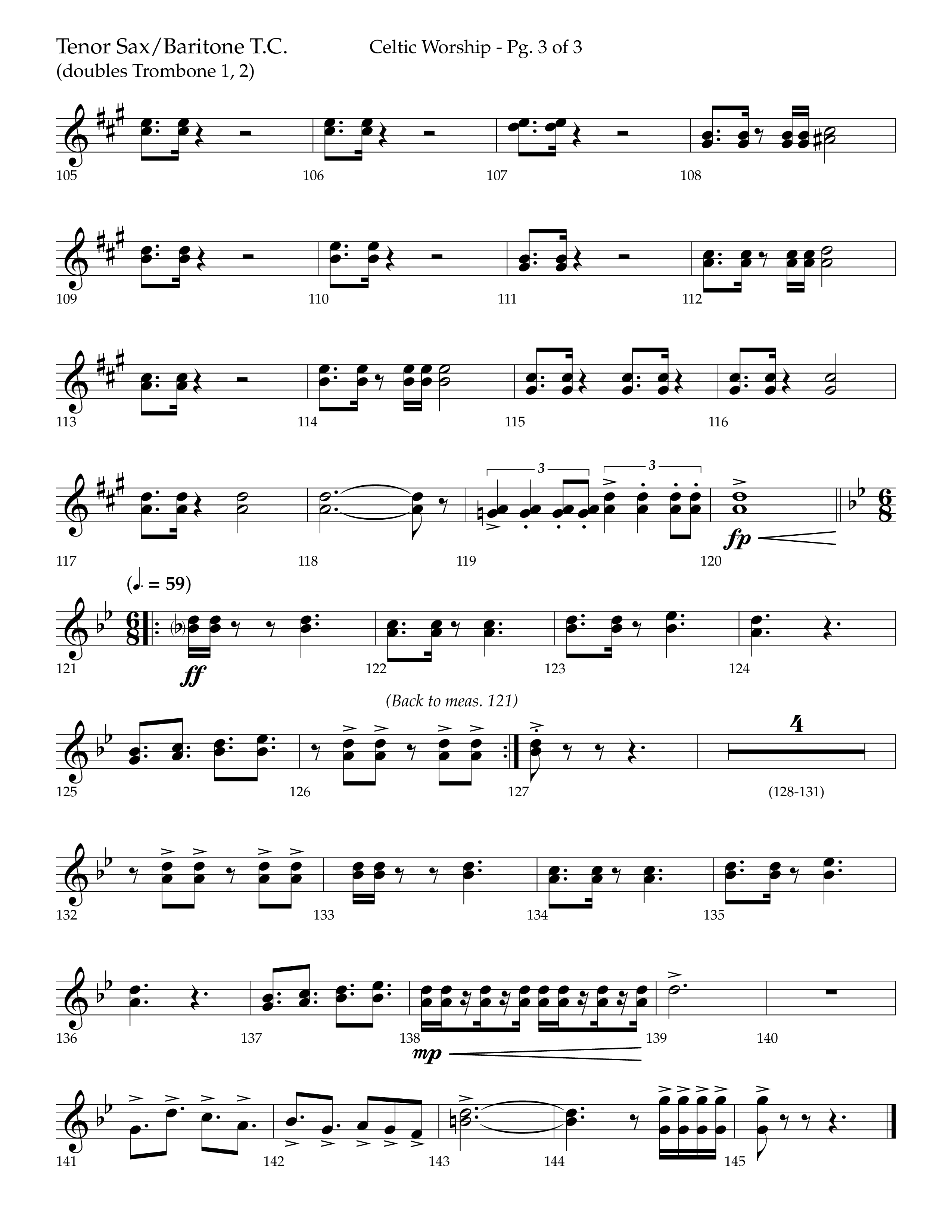 Celtic Worship (Choral Anthem SATB) Tenor Sax/Baritone T.C. (Lifeway Choral / Arr. Bradley Knight)