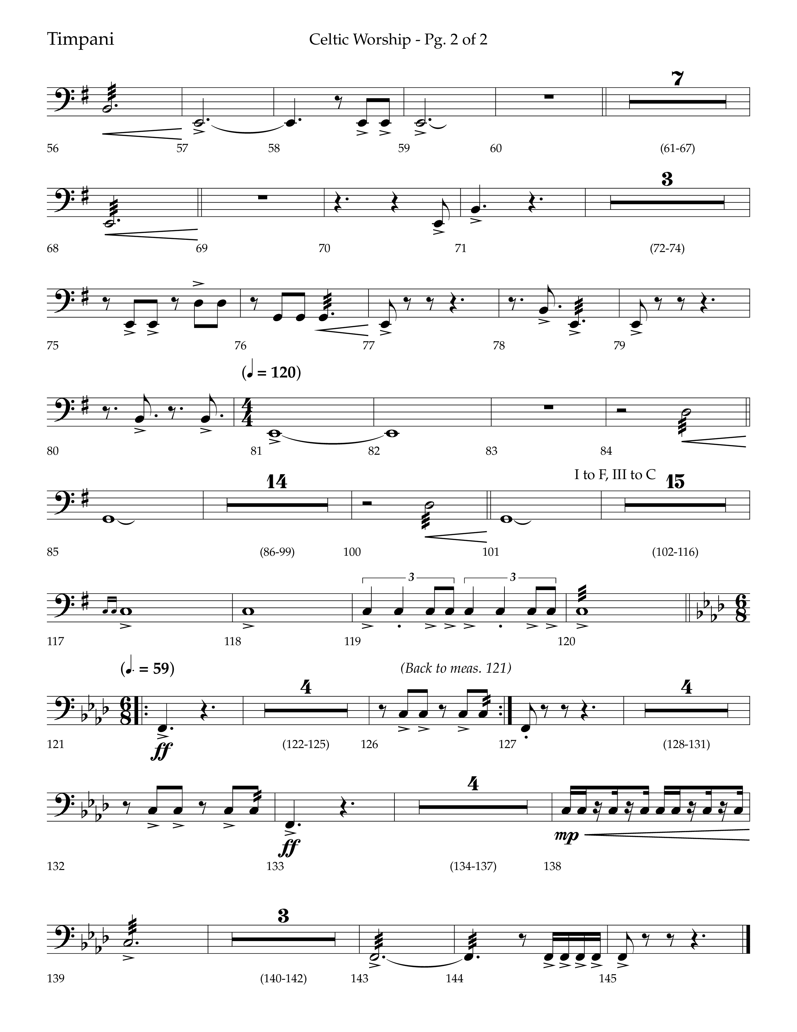 Celtic Worship (Choral Anthem SATB) Timpani (Lifeway Choral / Arr. Bradley Knight)