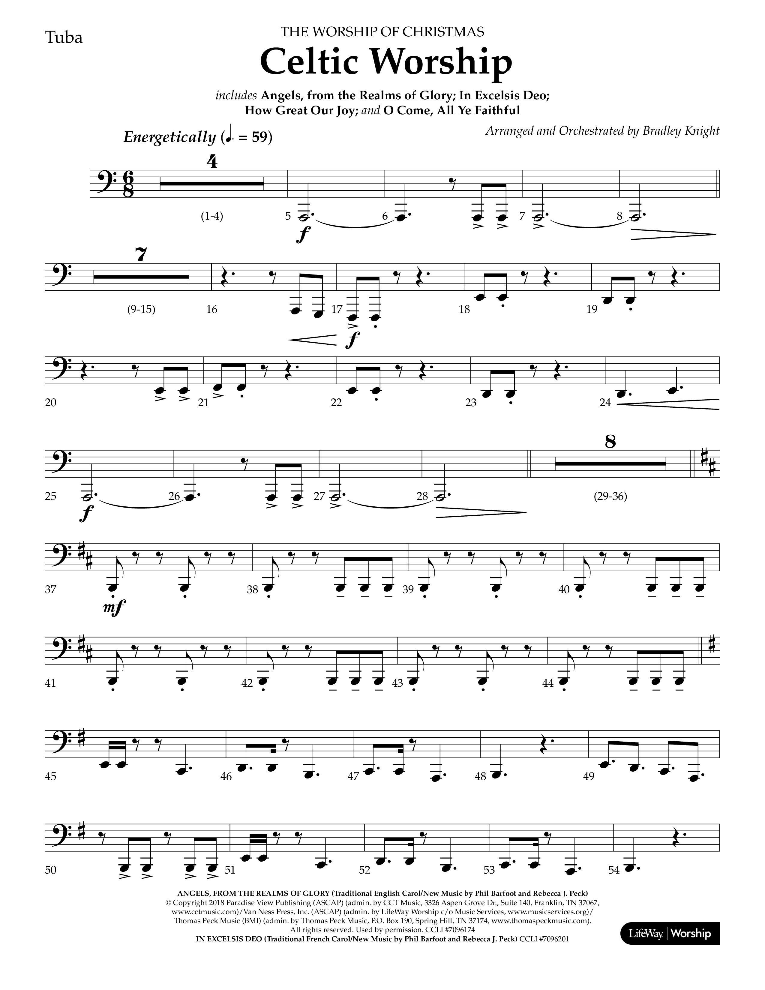 Celtic Worship (Choral Anthem SATB) Tuba (Lifeway Choral / Arr. Bradley Knight)