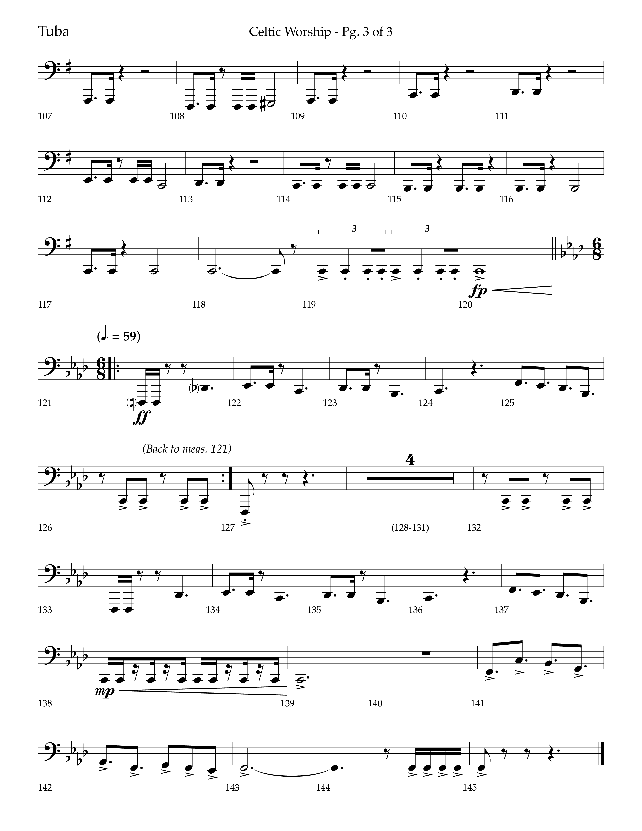 Celtic Worship (Choral Anthem SATB) Tuba (Lifeway Choral / Arr. Bradley Knight)