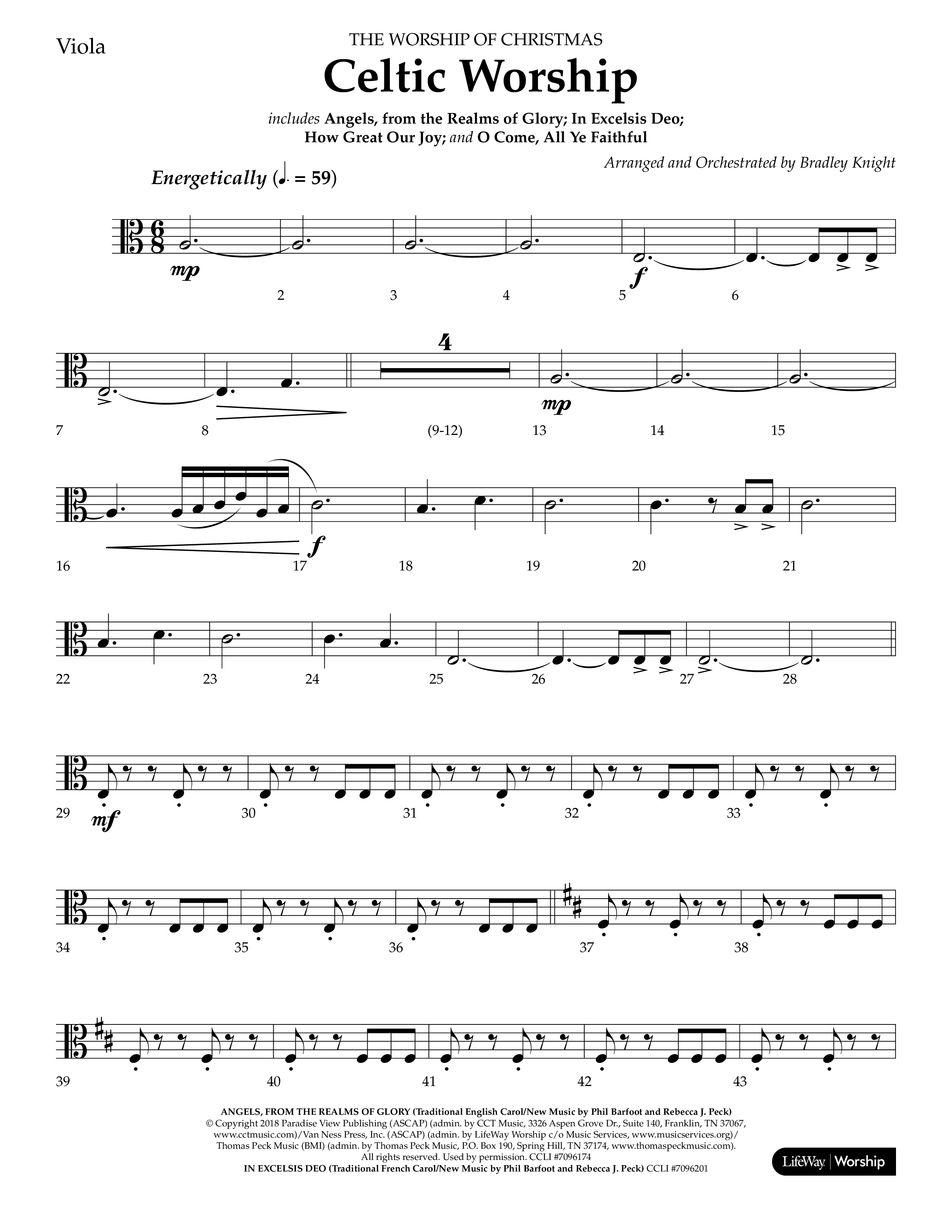 Celtic Worship (Choral Anthem SATB) Viola (Lifeway Choral / Arr. Bradley Knight)