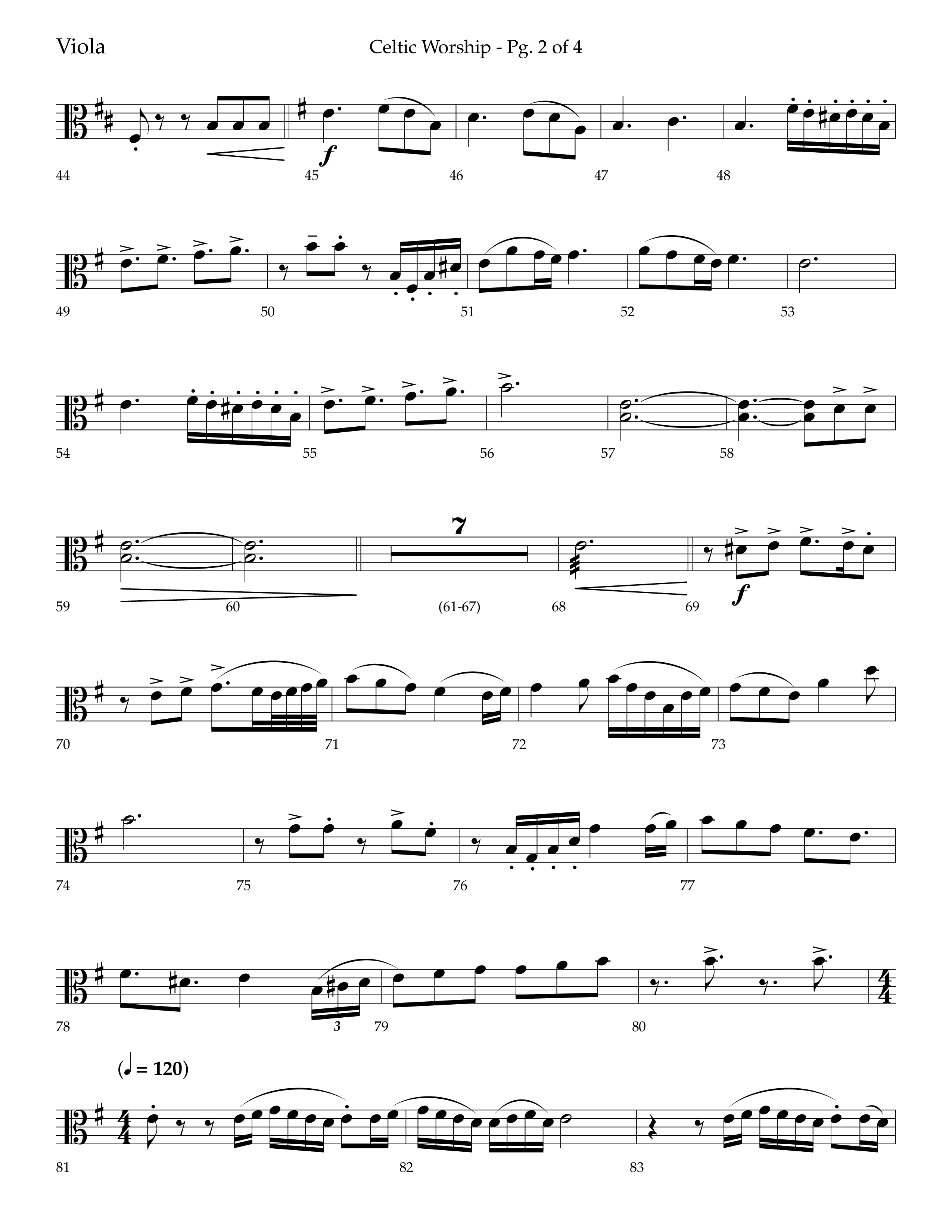 Celtic Worship (Choral Anthem SATB) Viola (Lifeway Choral / Arr. Bradley Knight)