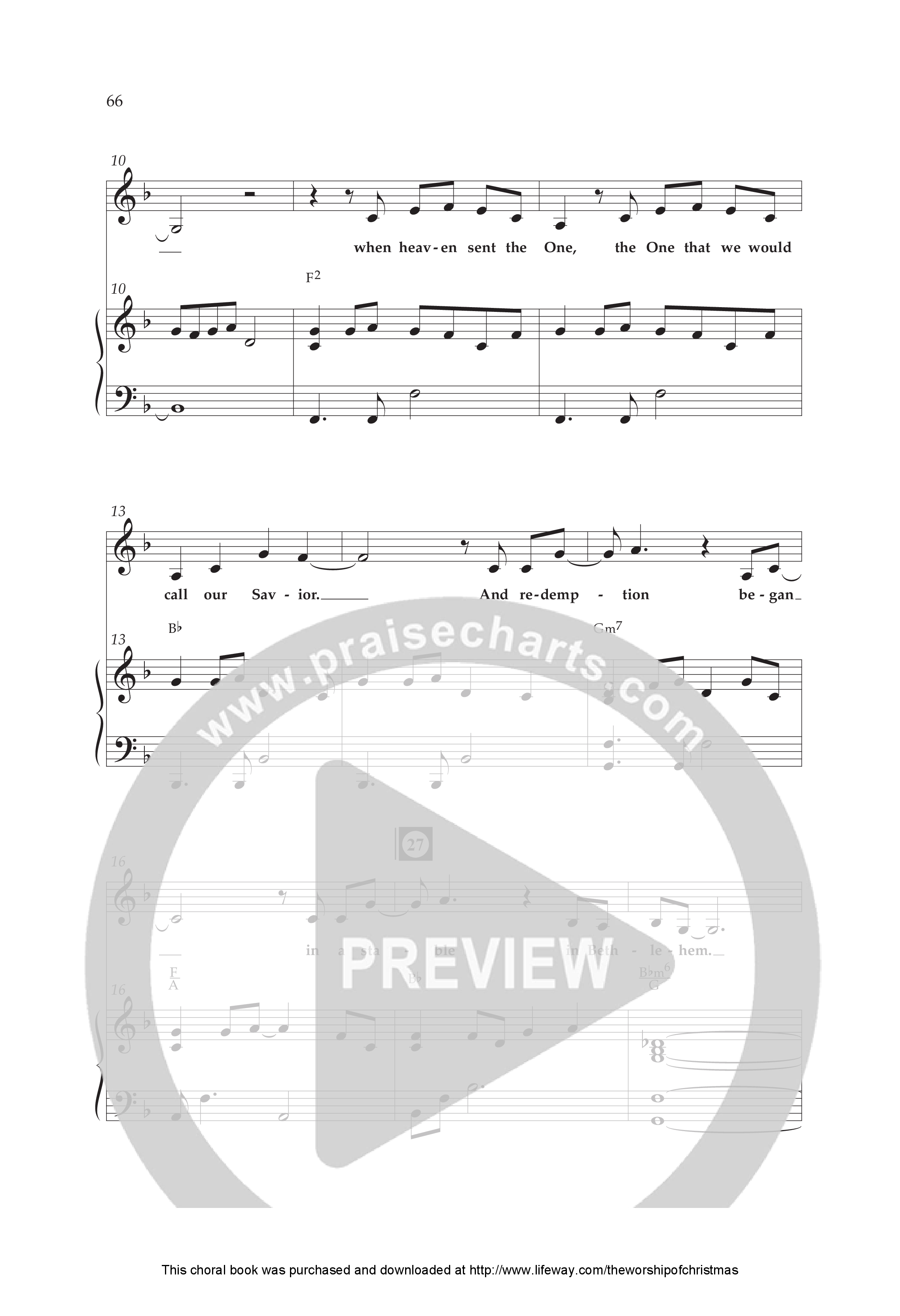 When Hope Came Down (Choral Anthem SATB) Anthem (SATB/Piano) (Lifeway Choral / Arr. Bradley Knight)