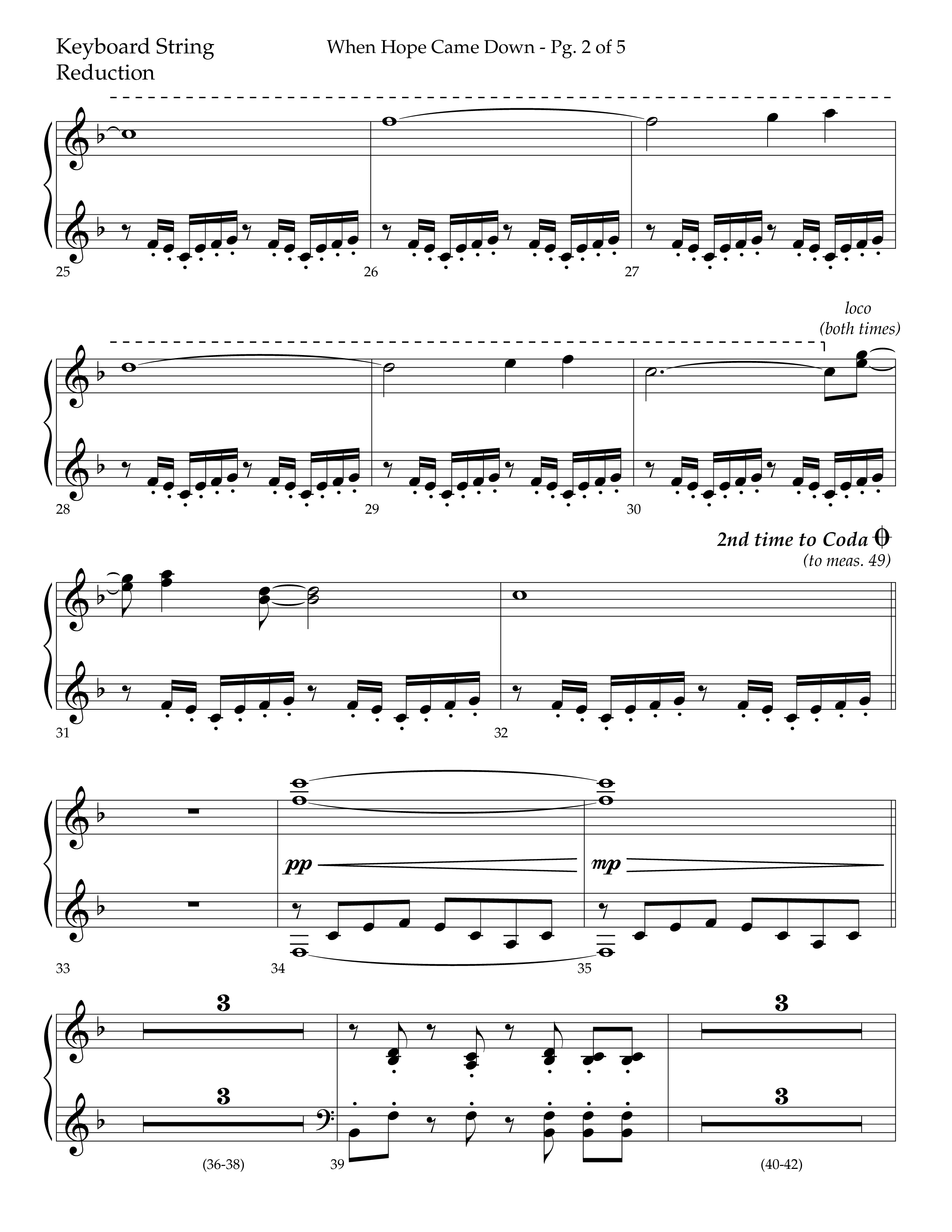 When Hope Came Down (Choral Anthem SATB) String Reduction (Lifeway Choral / Arr. Bradley Knight)