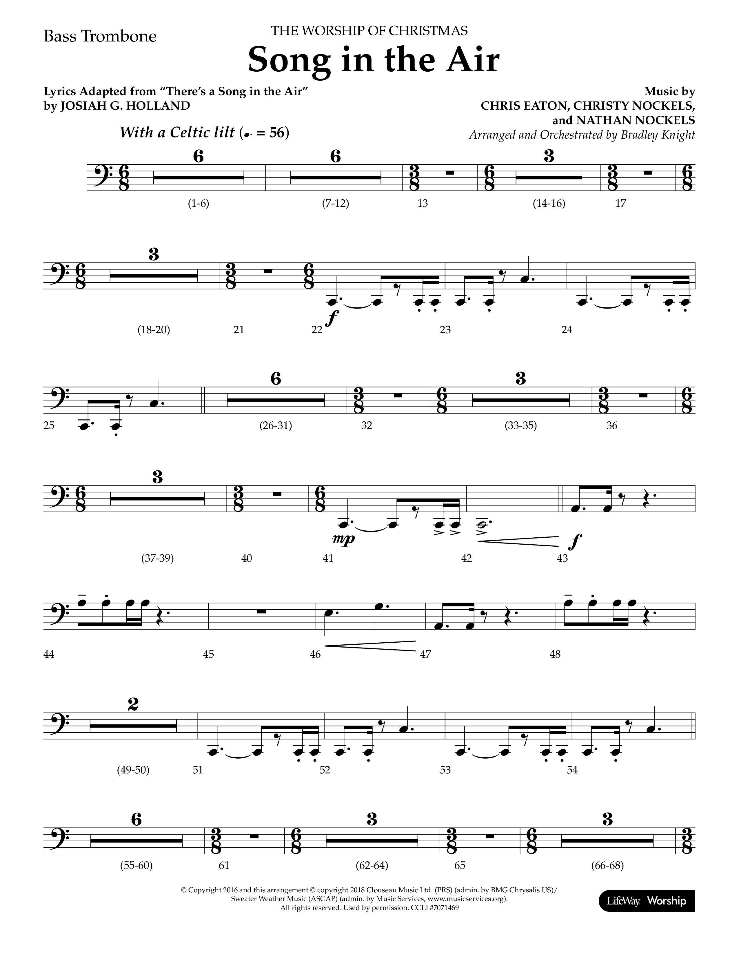 Song in the Air (Choral Anthem SATB) Bass Trombone (Lifeway Choral / Arr. Bradley Knight)