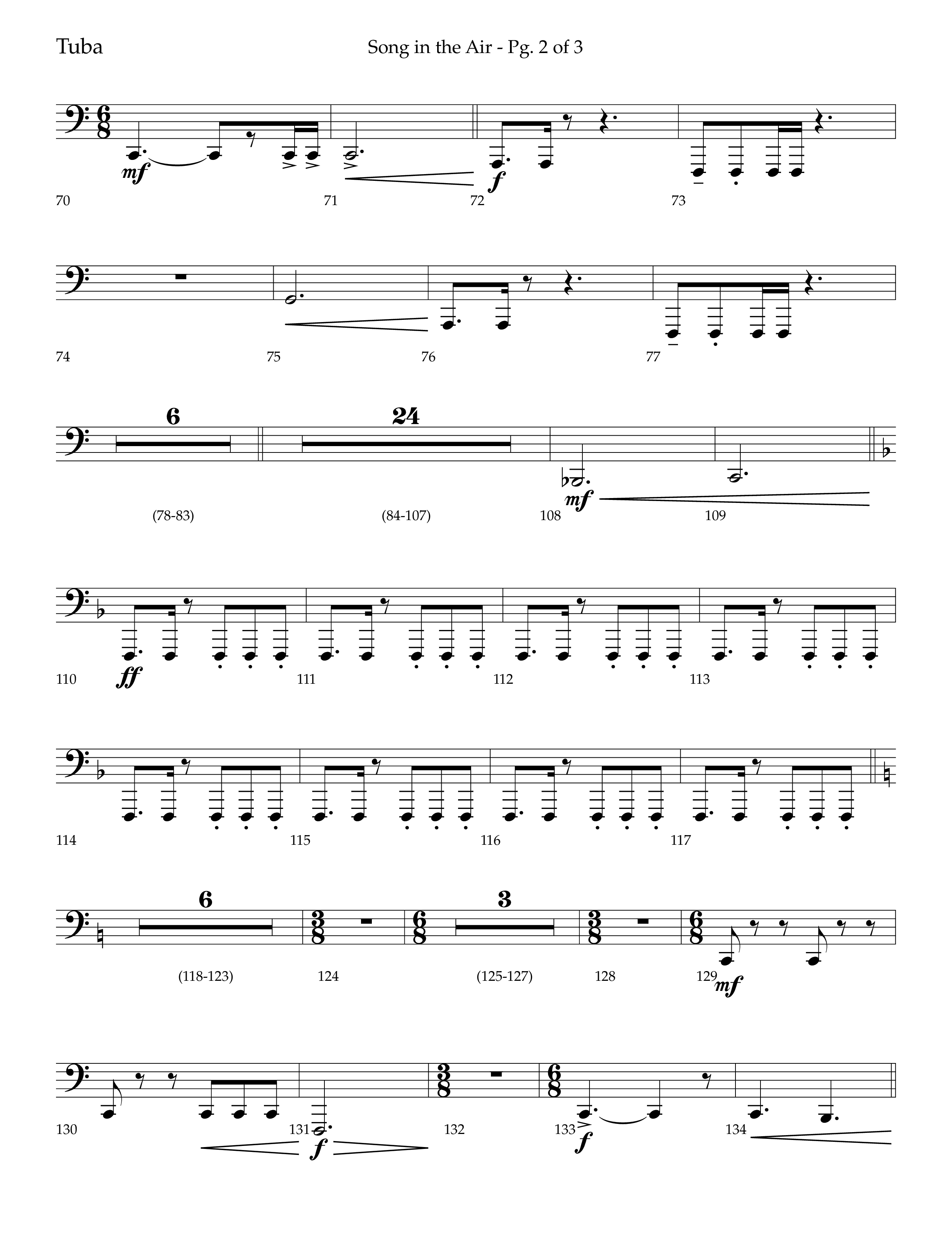 Song in the Air (Choral Anthem SATB) Tuba (Lifeway Choral / Arr. Bradley Knight)