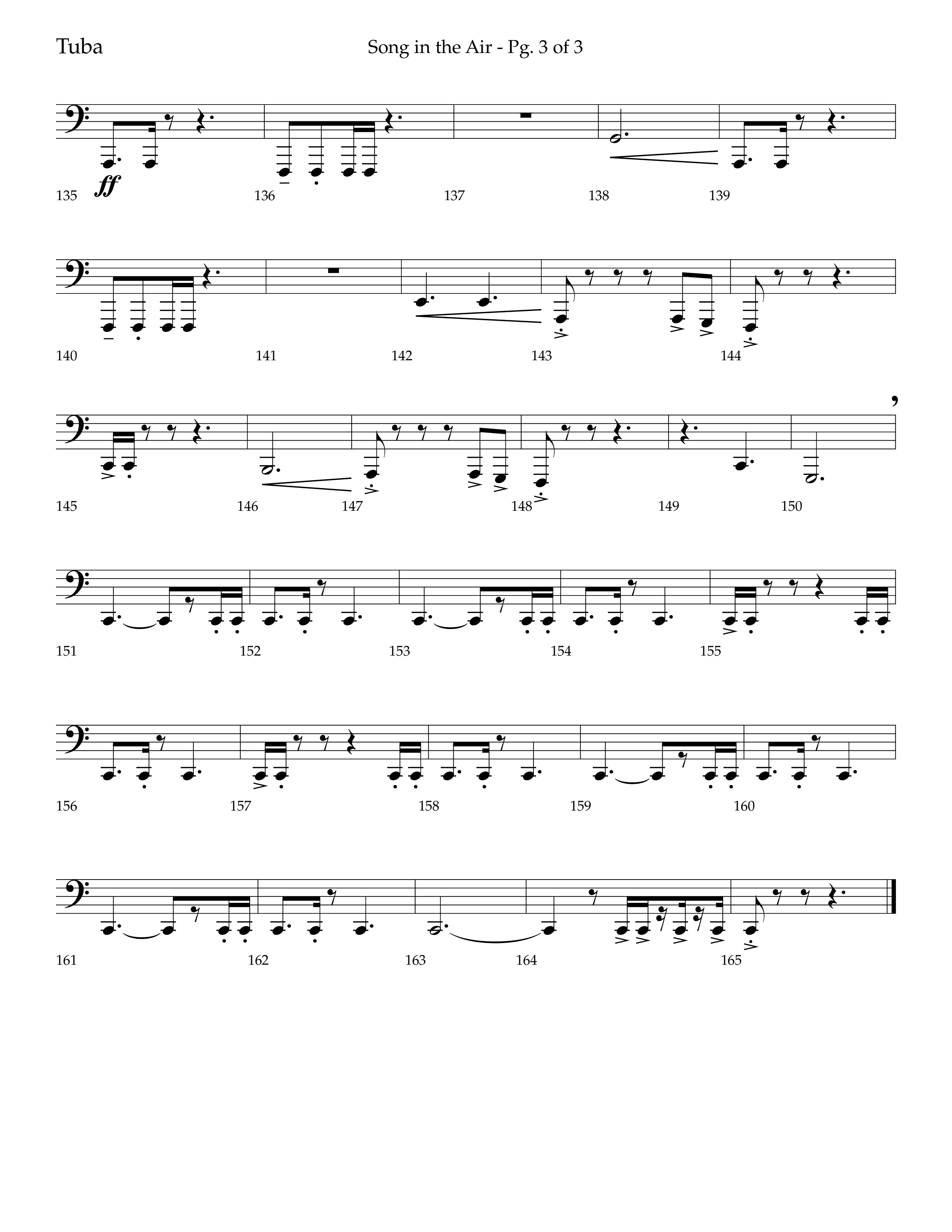 Song in the Air (Choral Anthem SATB) Tuba (Lifeway Choral / Arr. Bradley Knight)