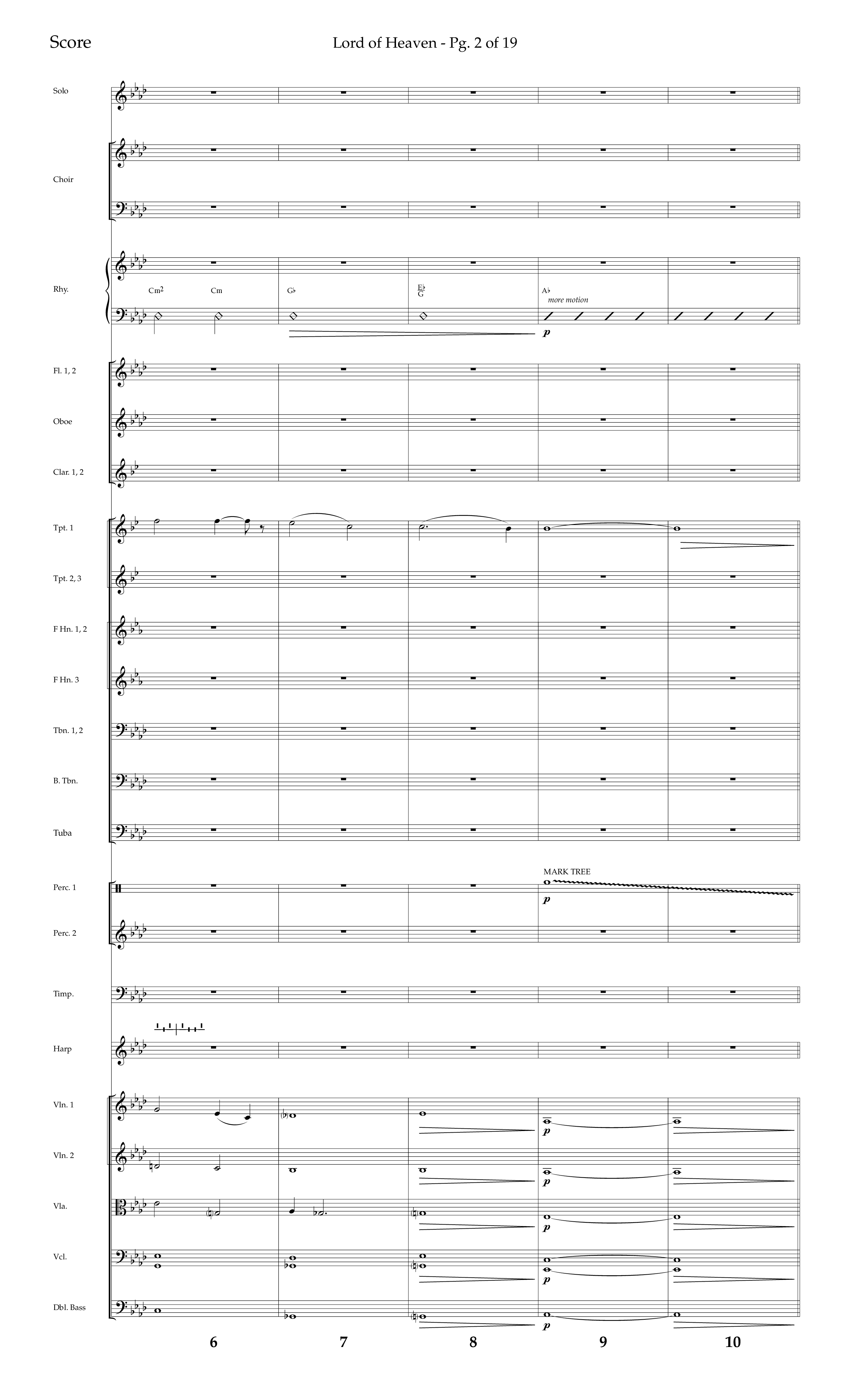 Lord of Heaven (with Holy, Holy, Holy) (Choral Anthem SATB) Orchestration (Lifeway Choral / Arr. Bradley Knight)