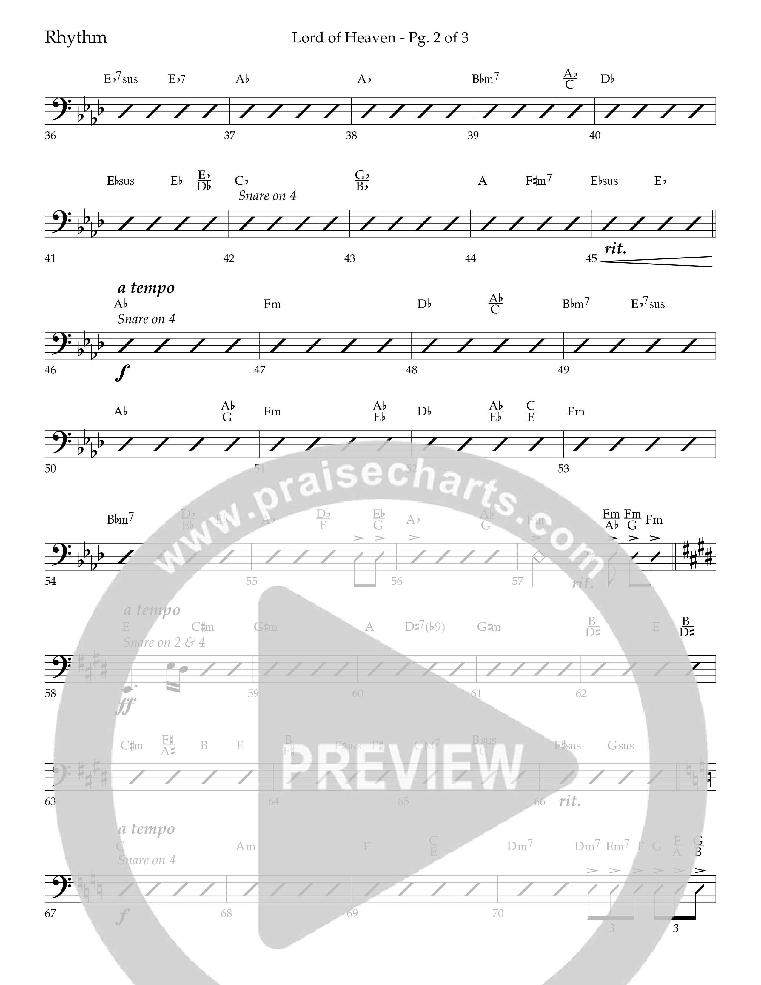 Lord of Heaven (with Holy, Holy, Holy) (Choral Anthem SATB) Lead Melody & Rhythm (Lifeway Choral / Arr. Bradley Knight)