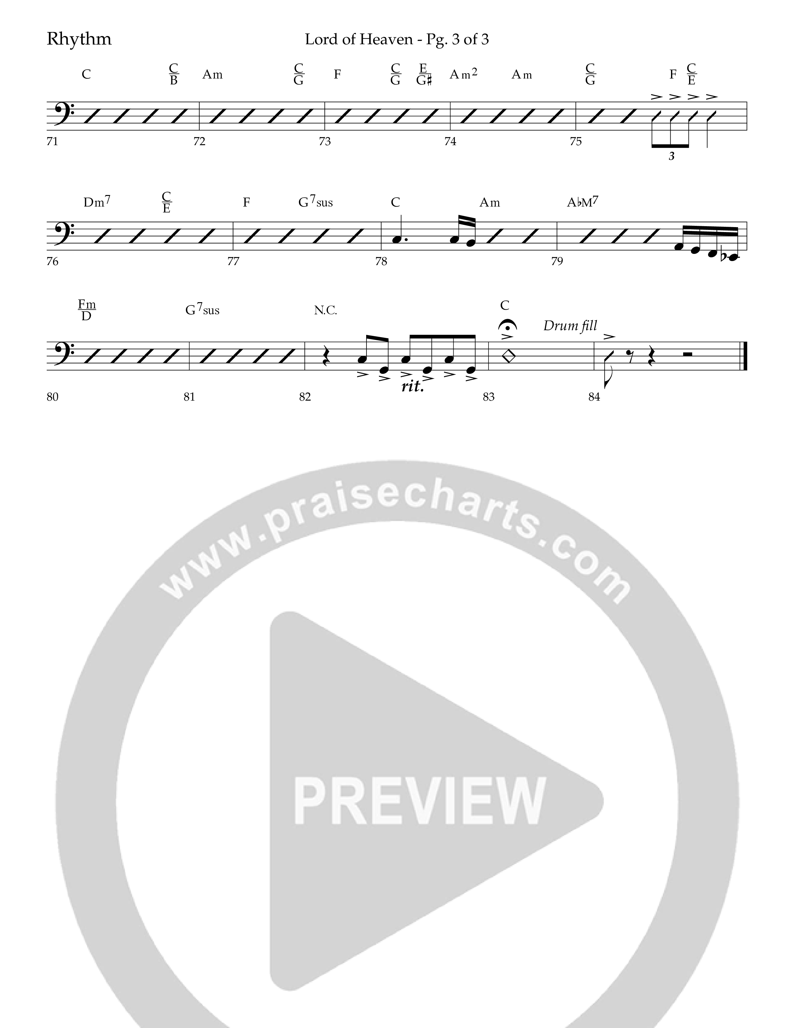 Lord of Heaven (with Holy, Holy, Holy) (Choral Anthem SATB) Lead Melody & Rhythm (Lifeway Choral / Arr. Bradley Knight)