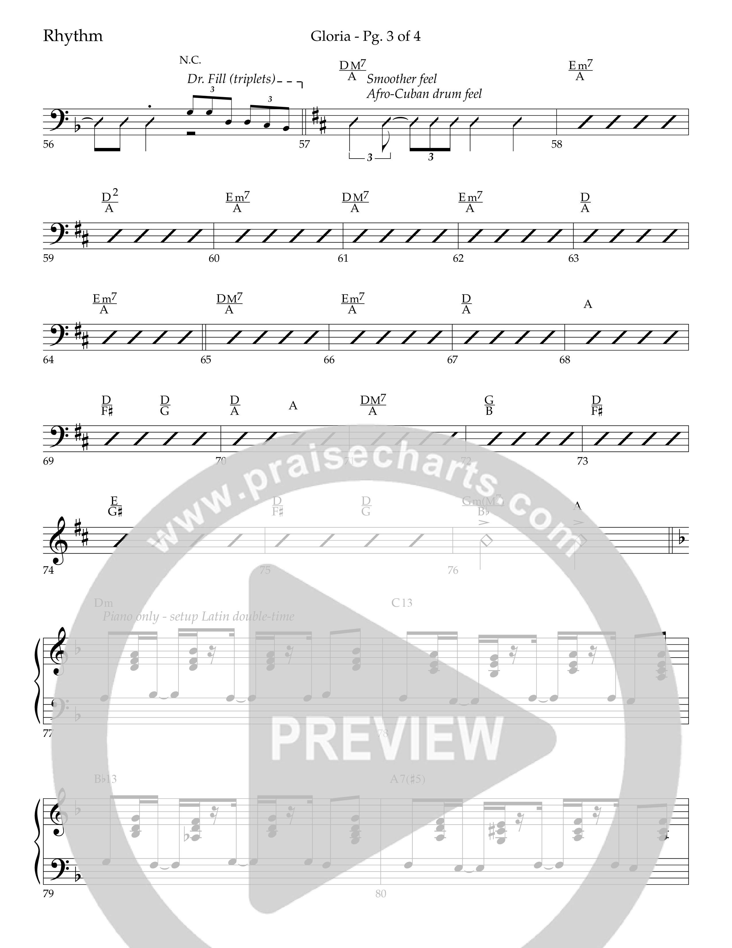Gloria (Choral Anthem SATB) Lead Melody & Rhythm (Lifeway Choral / Arr. Bradley Knight)
