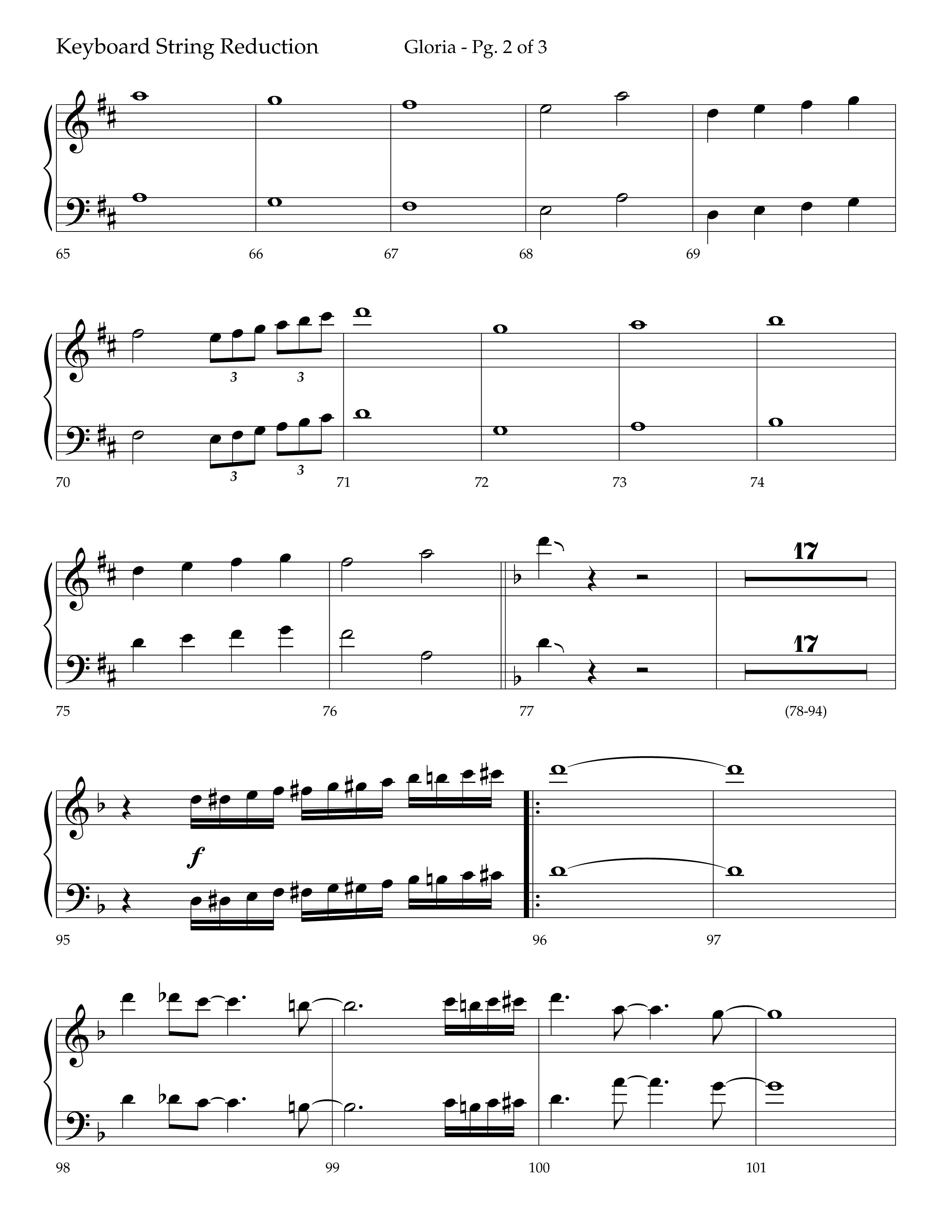 Gloria (Choral Anthem SATB) String Reduction (Lifeway Choral / Arr. Bradley Knight)
