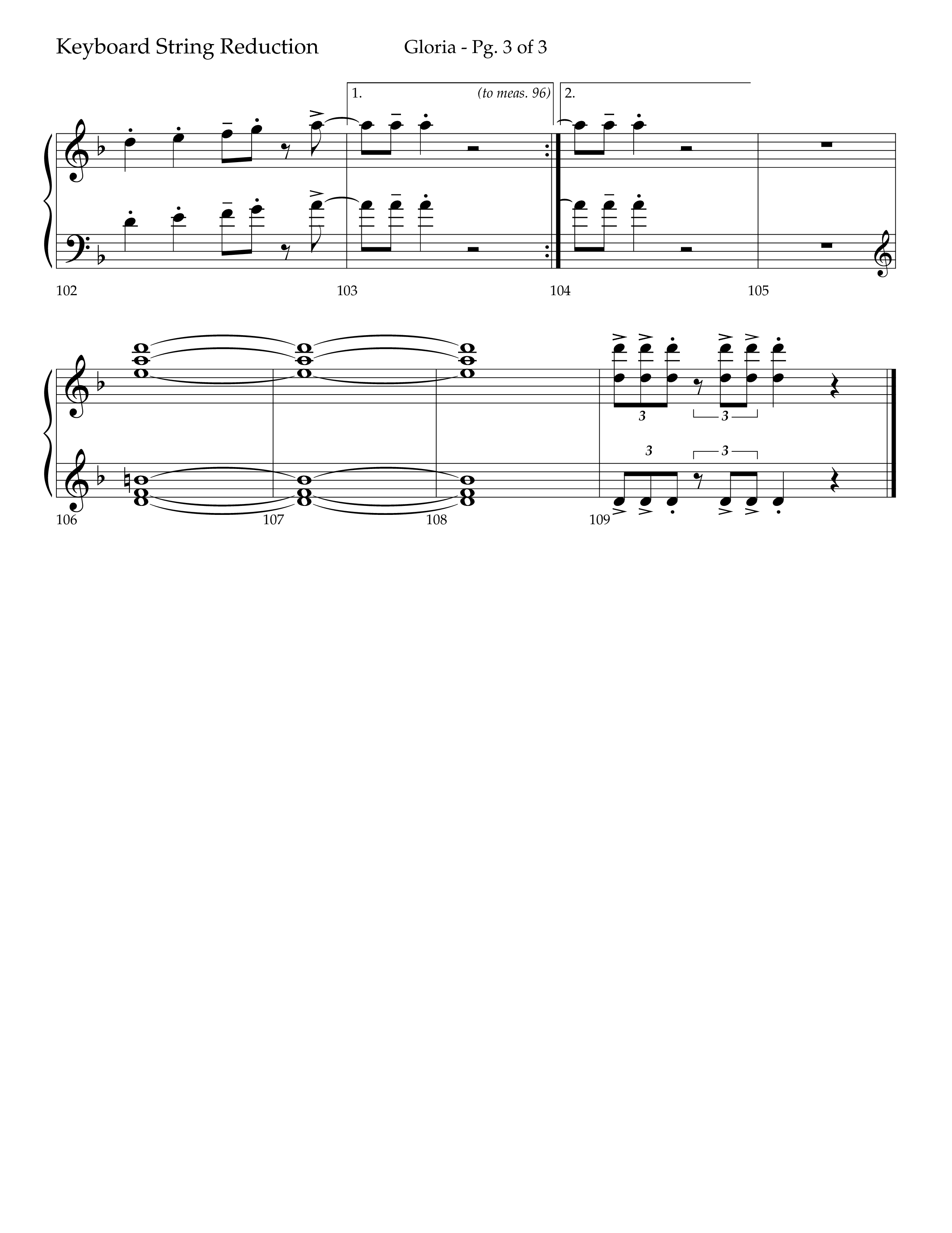 Gloria (Choral Anthem SATB) String Reduction (Lifeway Choral / Arr. Bradley Knight)