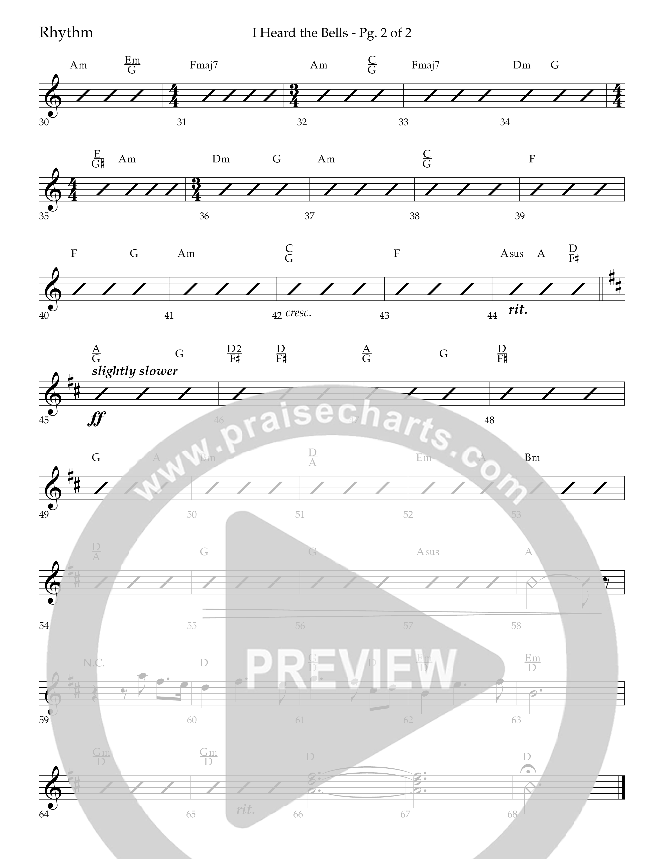 I Heard the Bells (Choral Anthem SATB) Lead Melody & Rhythm (Lifeway Choral / Arr. Bradley Knight)