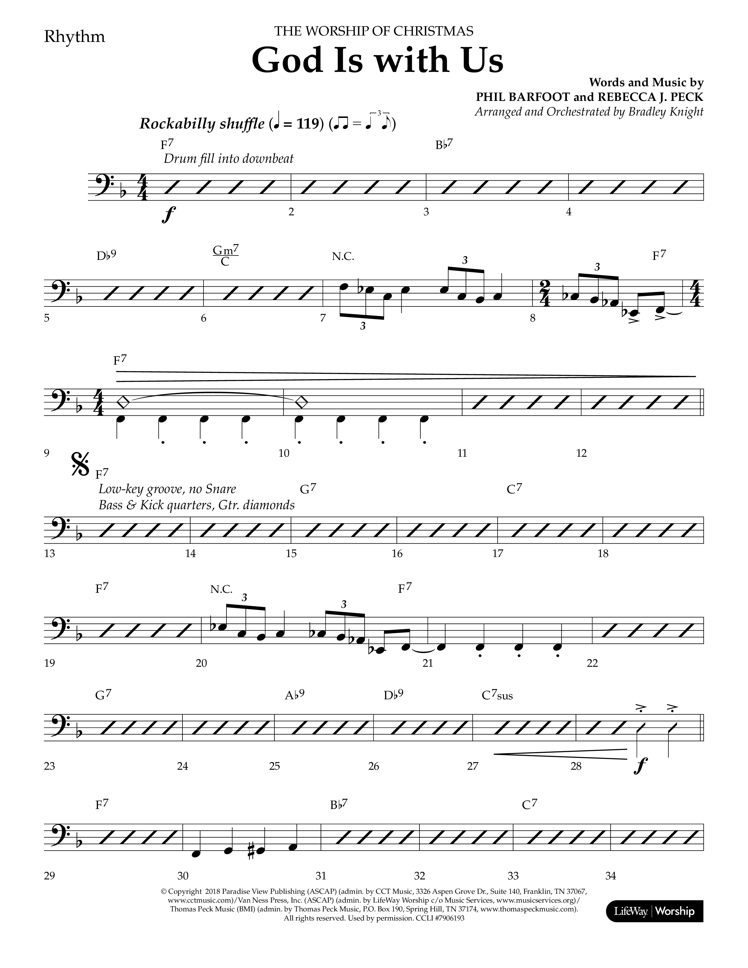 God Is With Us (Choral Anthem SATB) Lead Melody & Rhythm (Lifeway Choral / Arr. Bradley Knight)