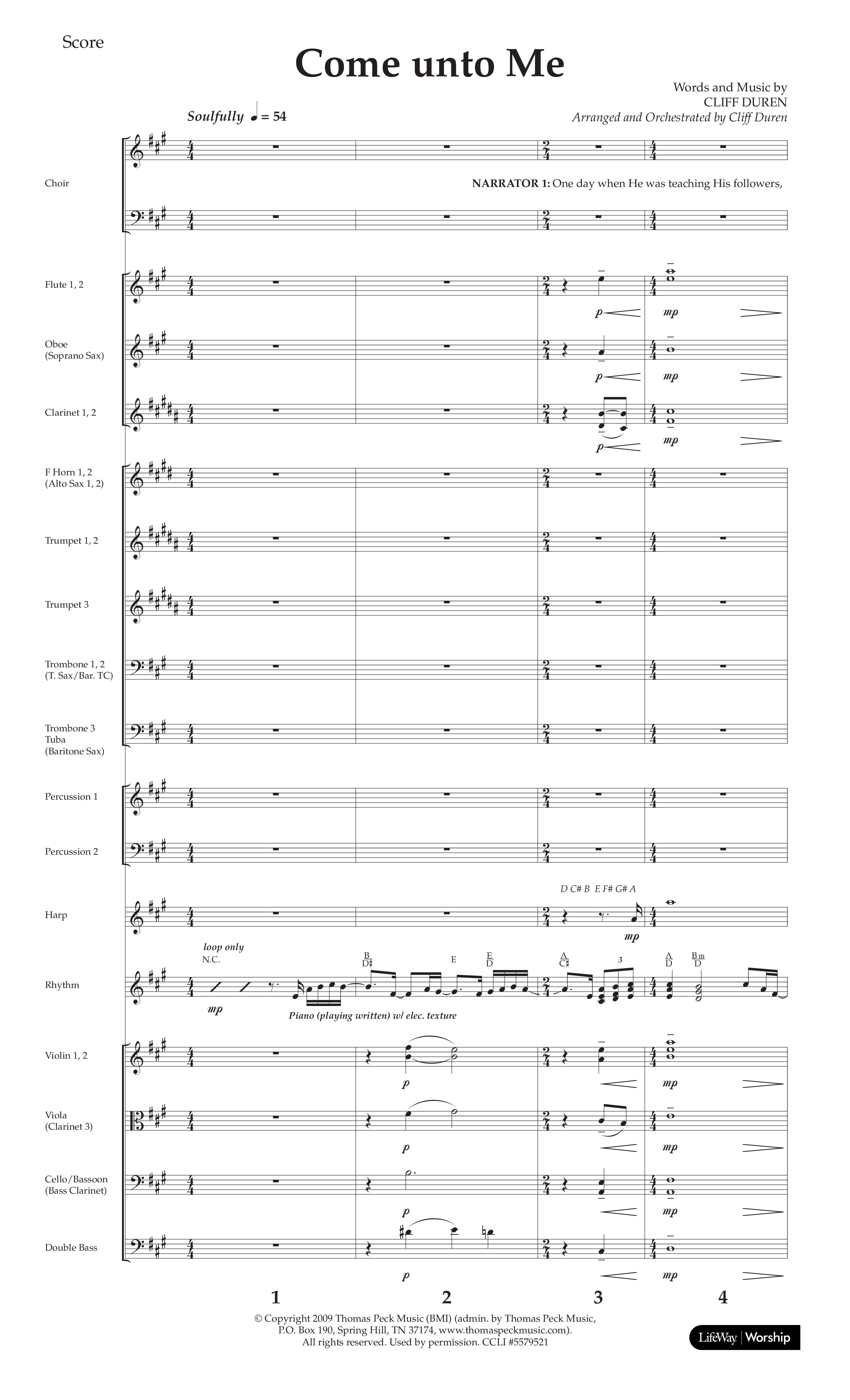 The Story Of Jesus (10 Song Choral Collection) Song 3 (Orchestration) (Lifeway Choral / Arr. Cliff Duren)