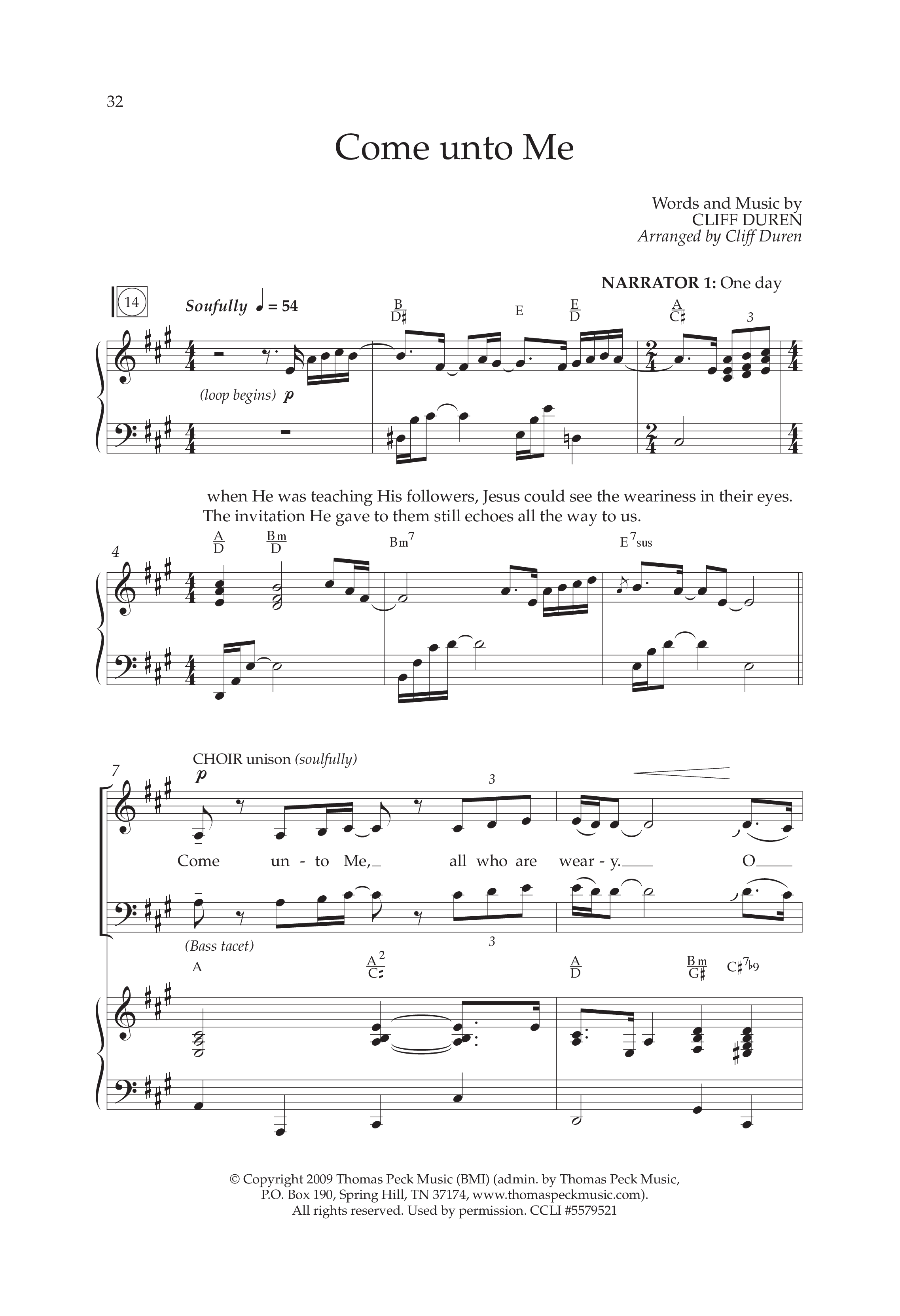 The Story Of Jesus (10 Song Choral Collection) Song 3 (Piano SATB) (Lifeway Choral / Arr. Cliff Duren)