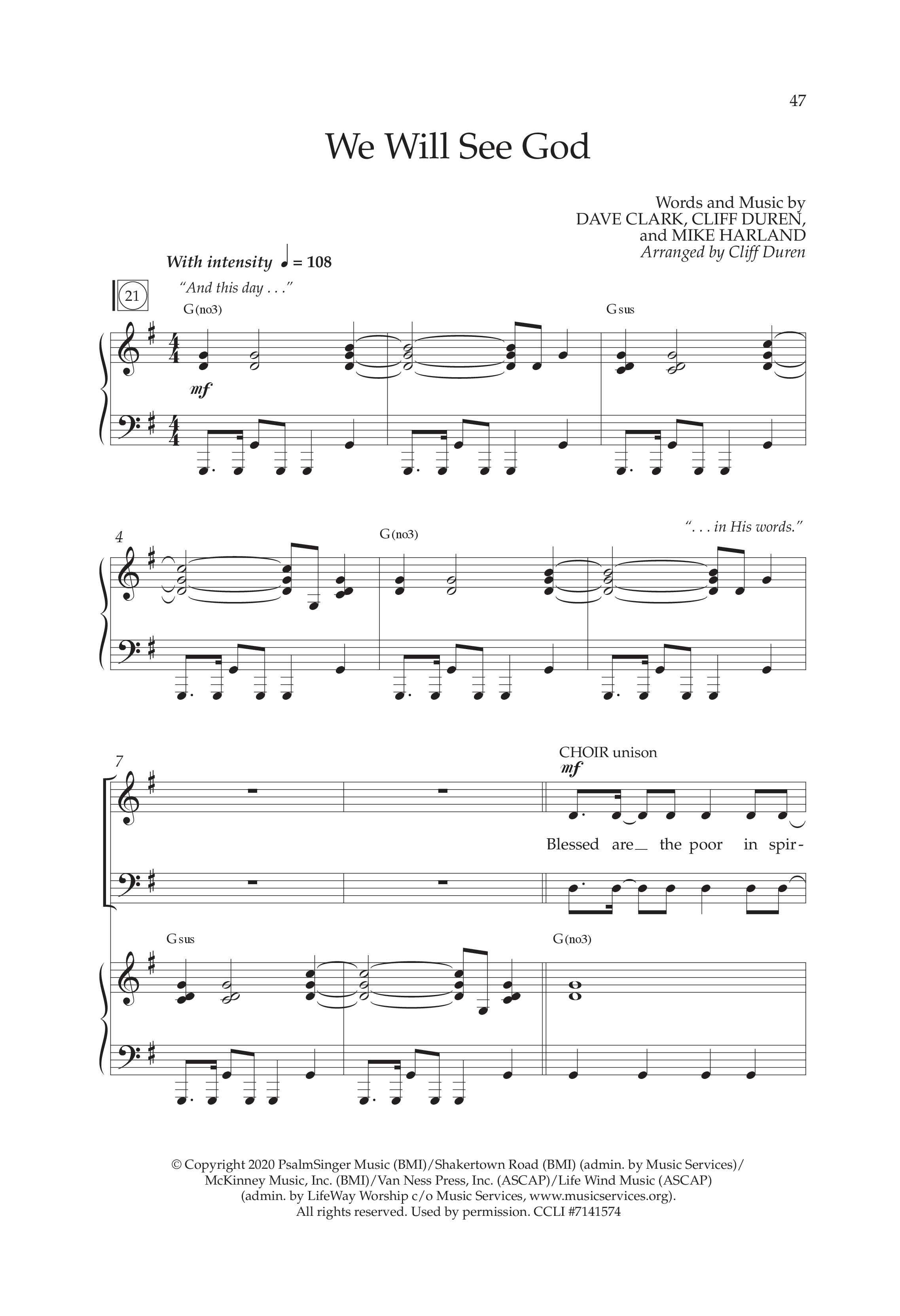 The Story Of Jesus (10 Song Choral Collection) Song 4 (Piano SATB) (Lifeway Choral / Arr. Cliff Duren)