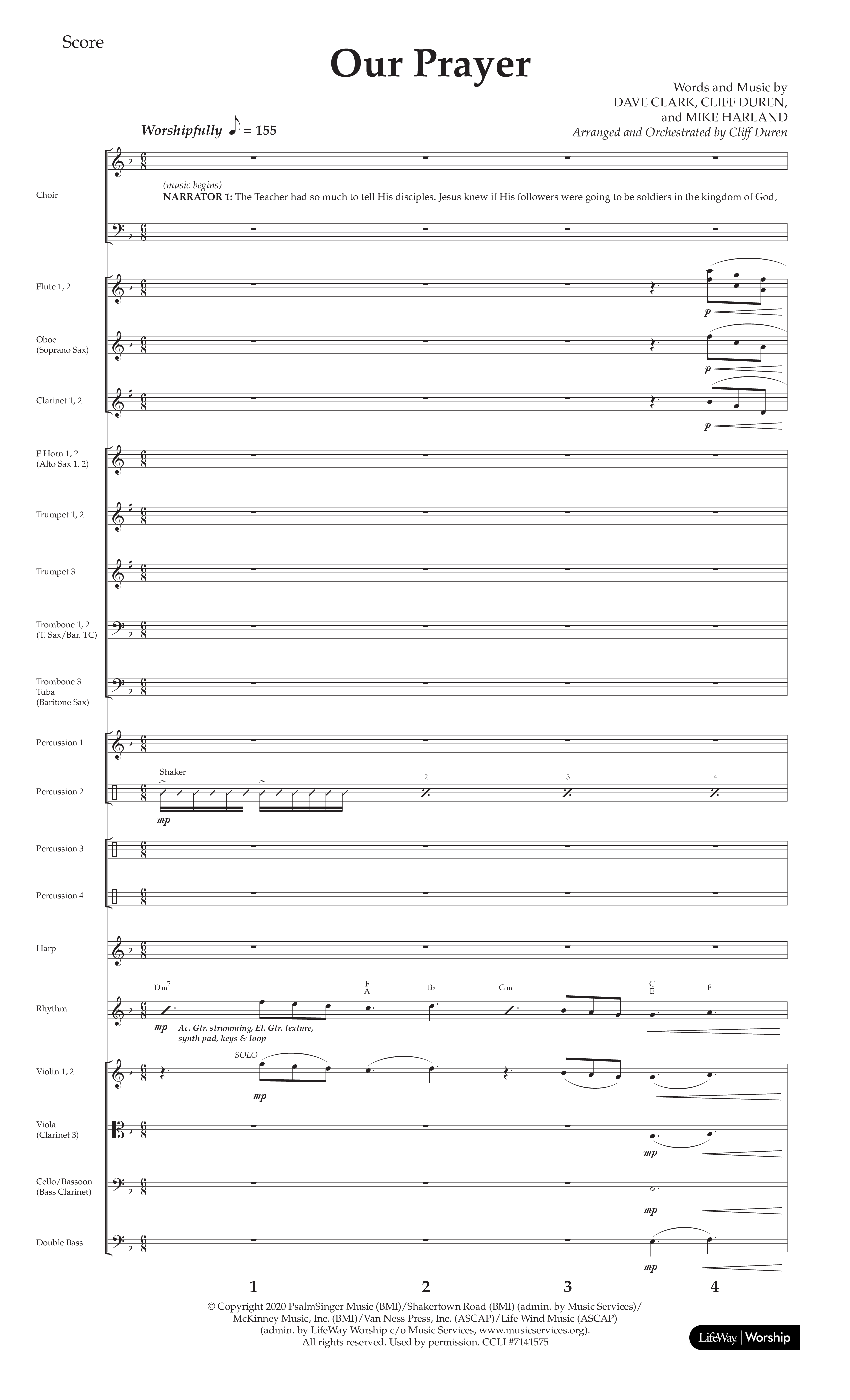 The Story Of Jesus (10 Song Choral Collection) Song 5 (Orchestration) (Lifeway Choral / Arr. Cliff Duren)