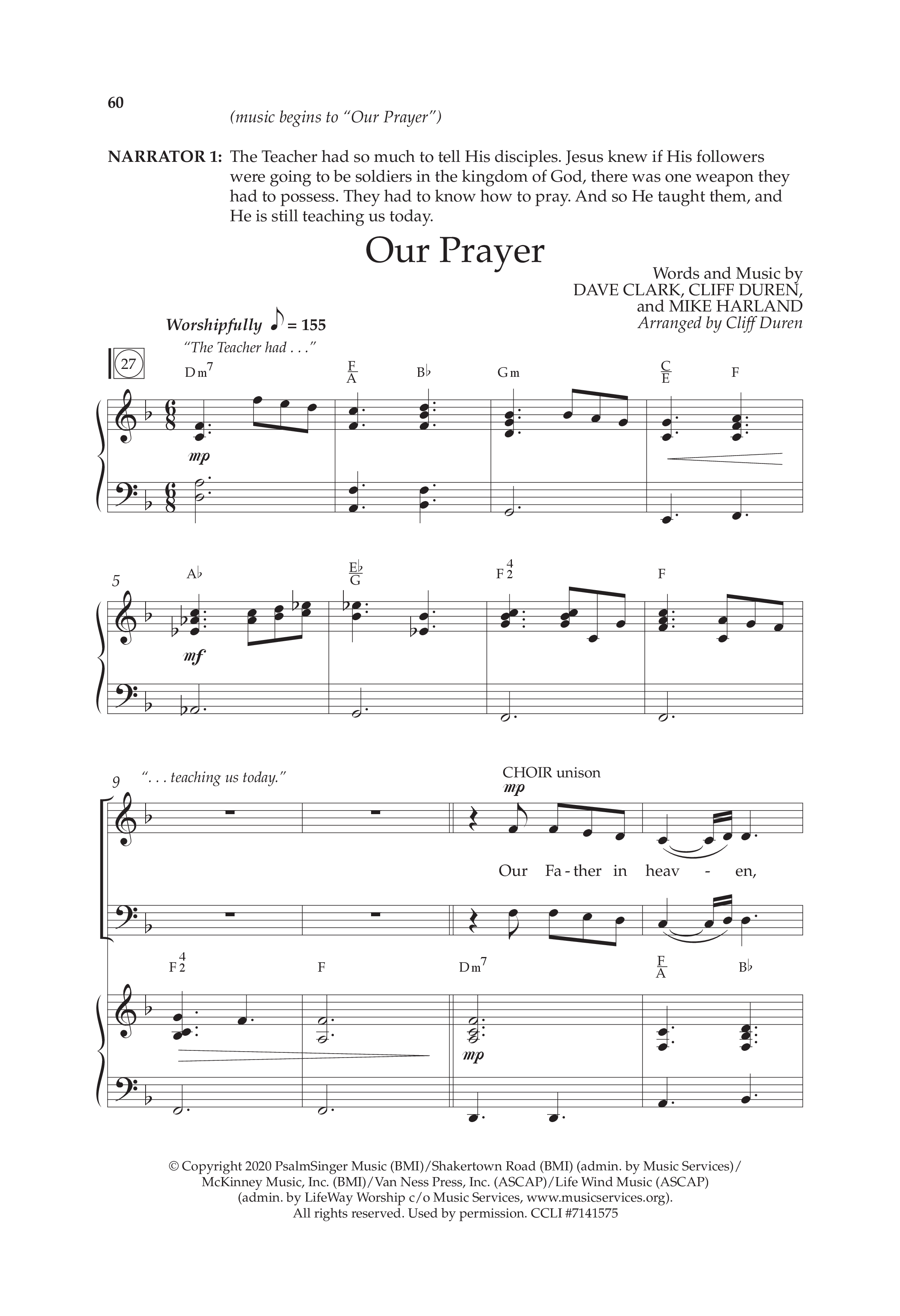 The Story Of Jesus (10 Song Choral Collection) Song 5 (Piano SATB) (Lifeway Choral / Arr. Cliff Duren)