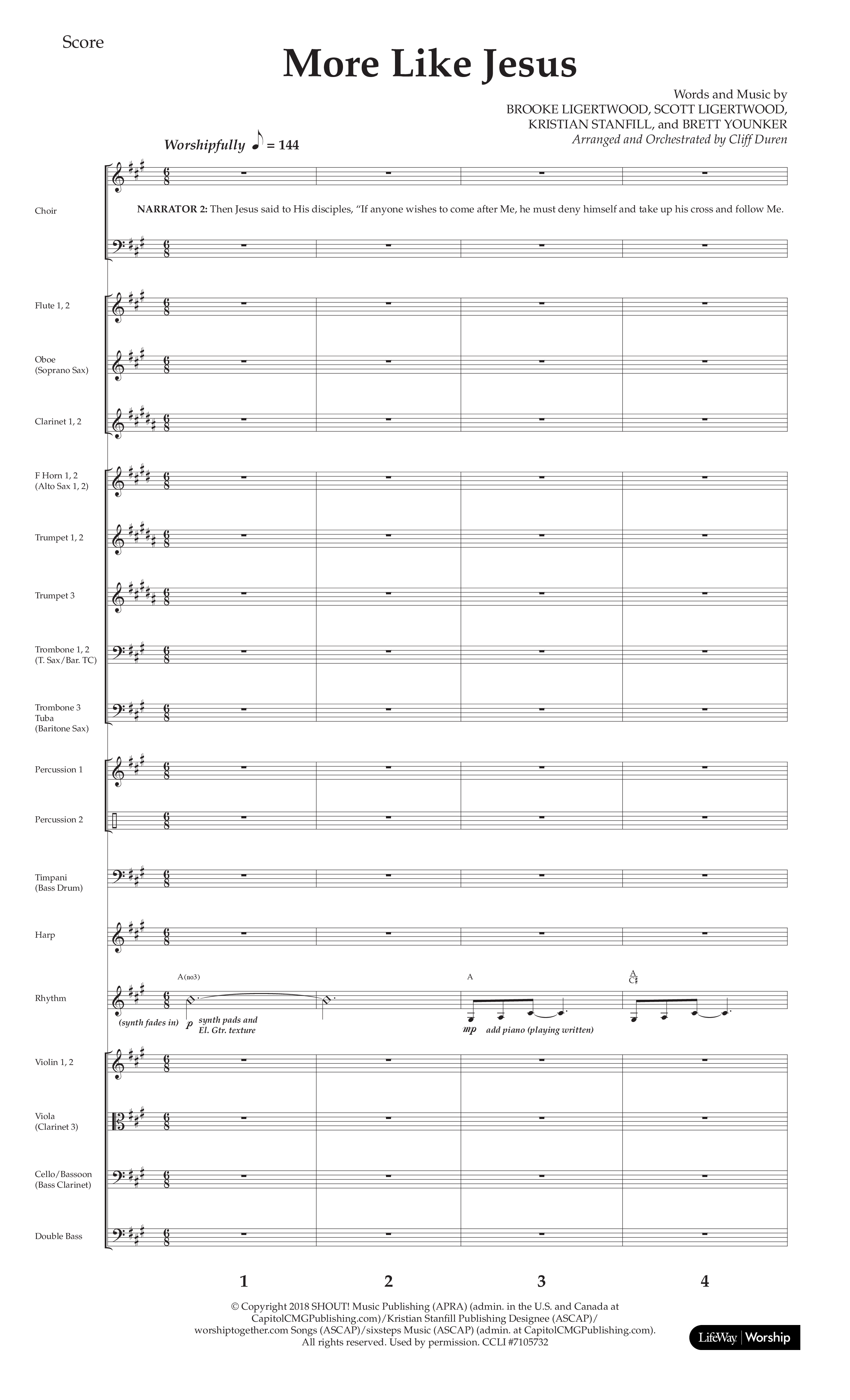 The Story Of Jesus (10 Song Choral Collection) Song 8 (Orchestration) (Lifeway Choral / Arr. Cliff Duren)