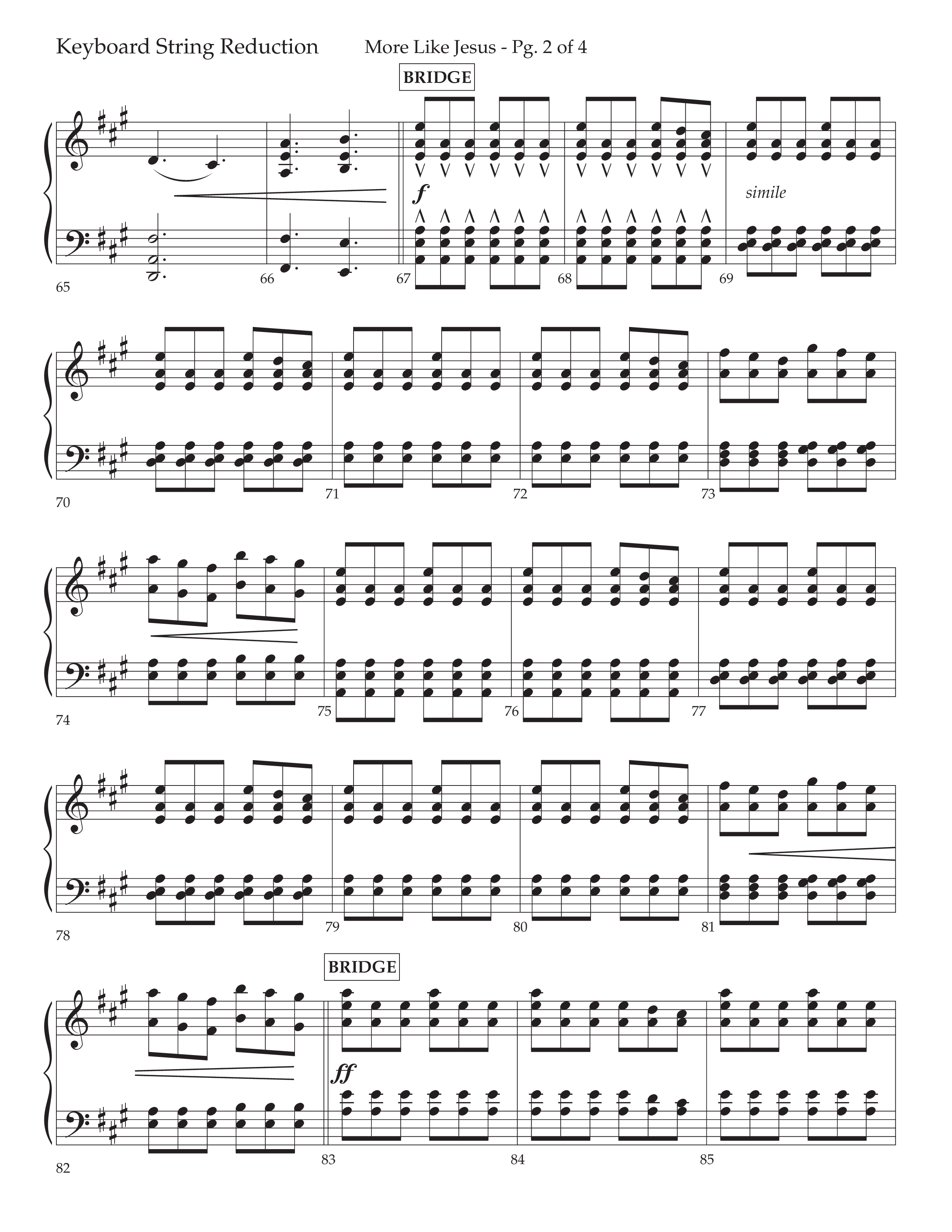 More Like Jesus (Choral Anthem SATB) String Reduction (Lifeway Choral / Arr. Cliff Duren)