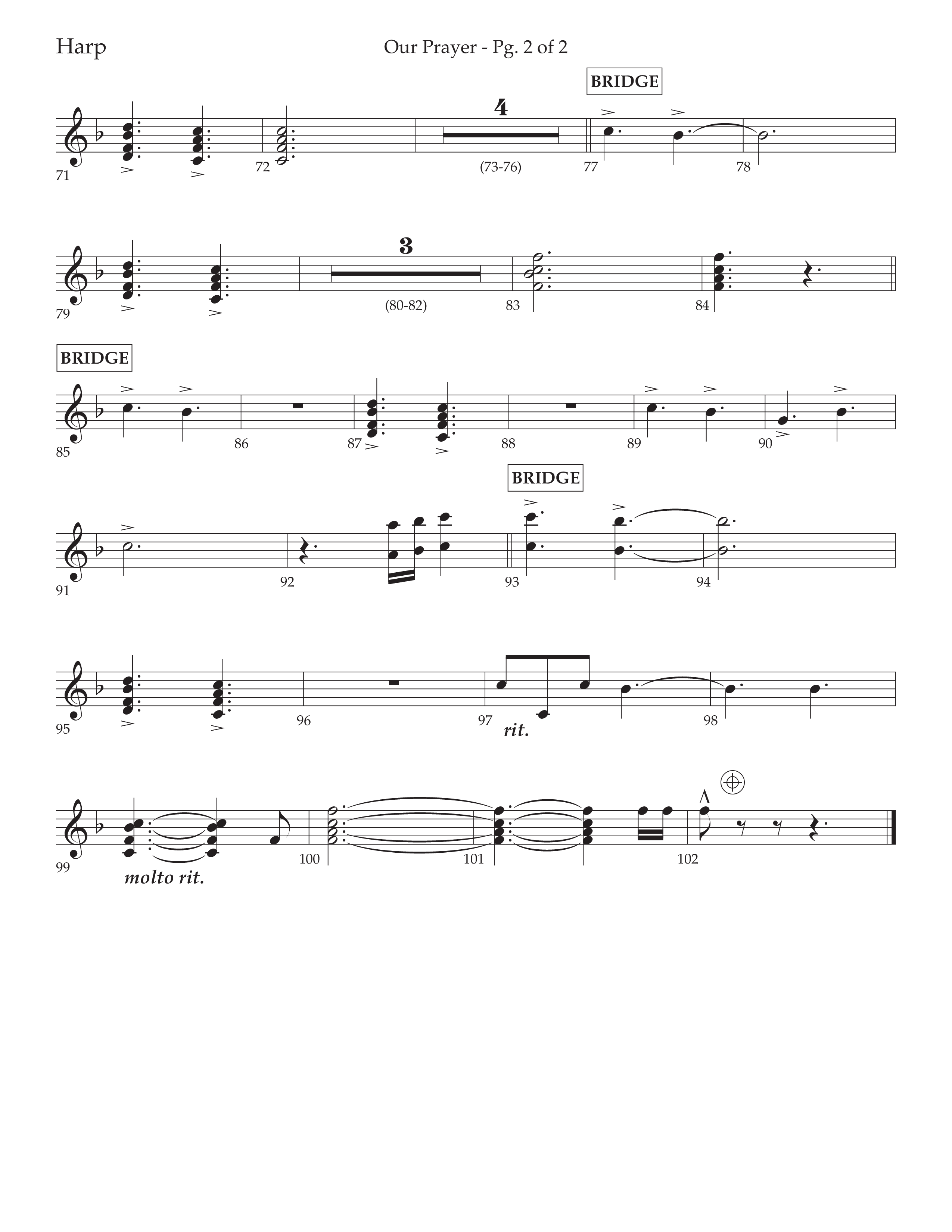 Our Prayer (Choral Anthem SATB) Harp (Lifeway Choral / Arr. Cliff Duren)