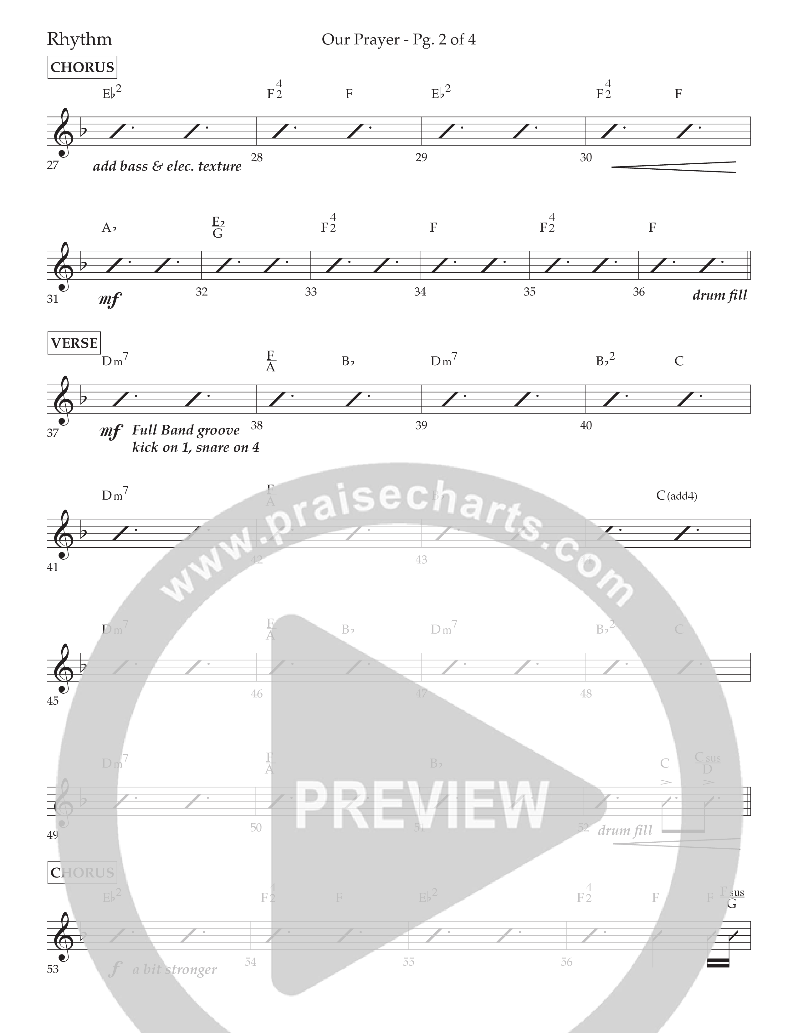 Our Prayer (Choral Anthem SATB) Lead Melody & Rhythm (Lifeway Choral / Arr. Cliff Duren)