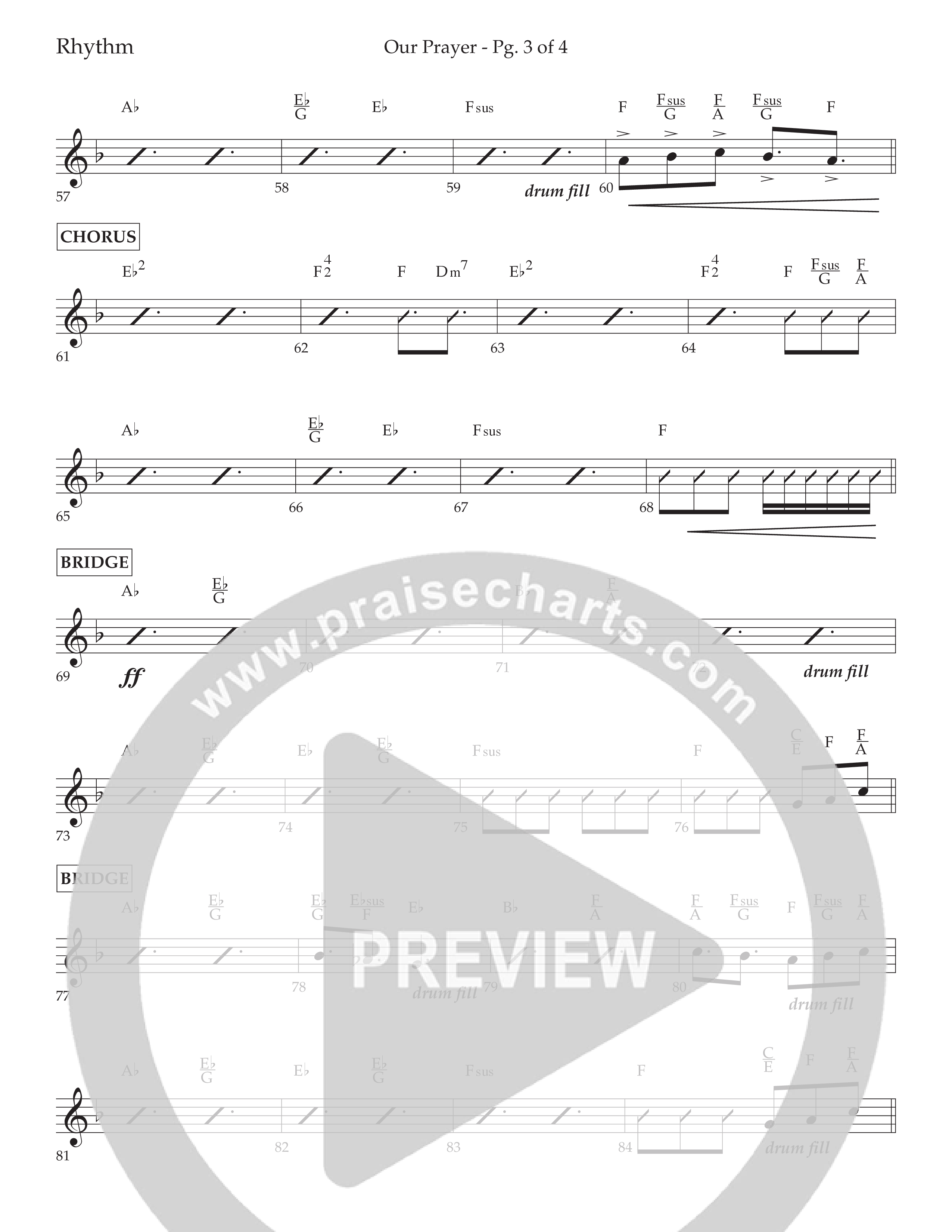 Our Prayer (Choral Anthem SATB) Lead Melody & Rhythm (Lifeway Choral / Arr. Cliff Duren)