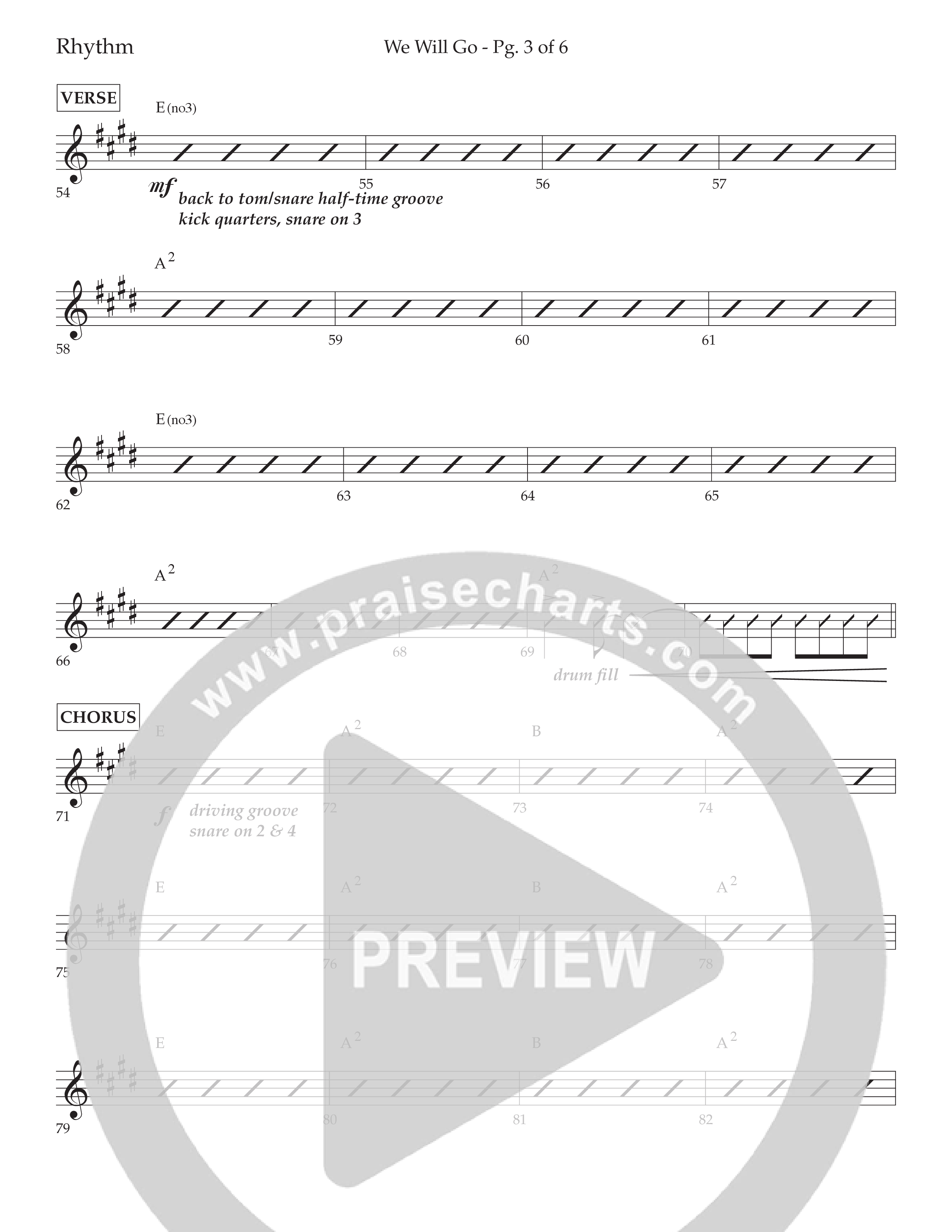 We Will Go (Choral Anthem SATB) Lead Melody & Rhythm (Lifeway Choral / Arr. Cliff Duren)