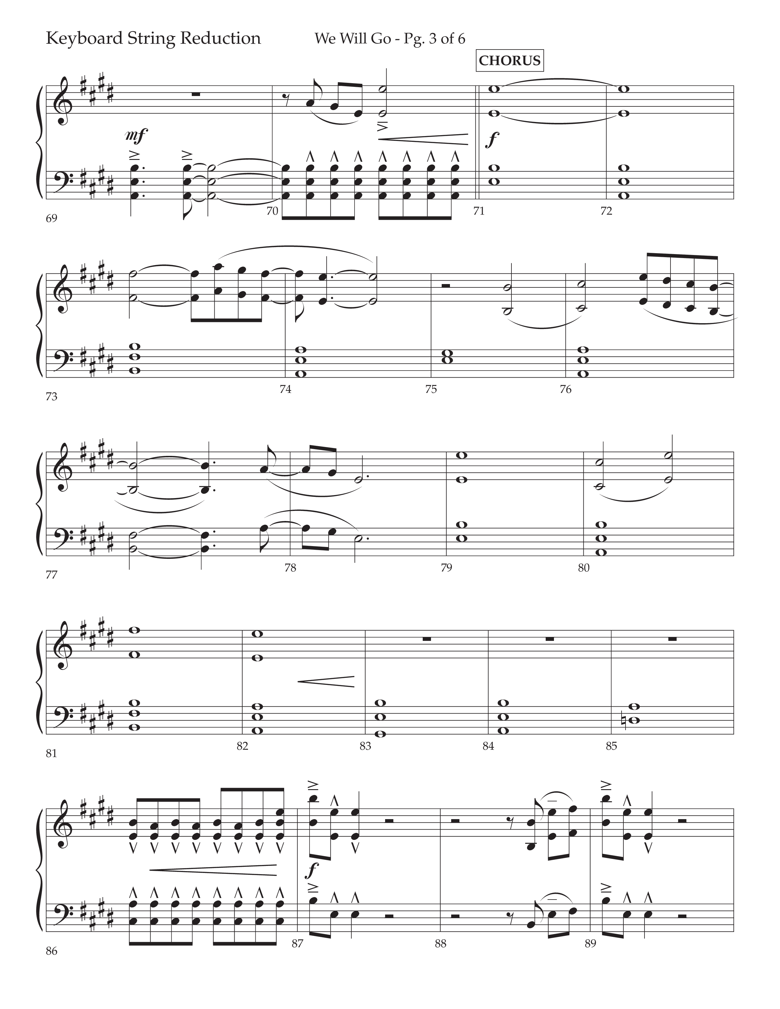 We Will Go (Choral Anthem SATB) String Reduction (Lifeway Choral / Arr. Cliff Duren)