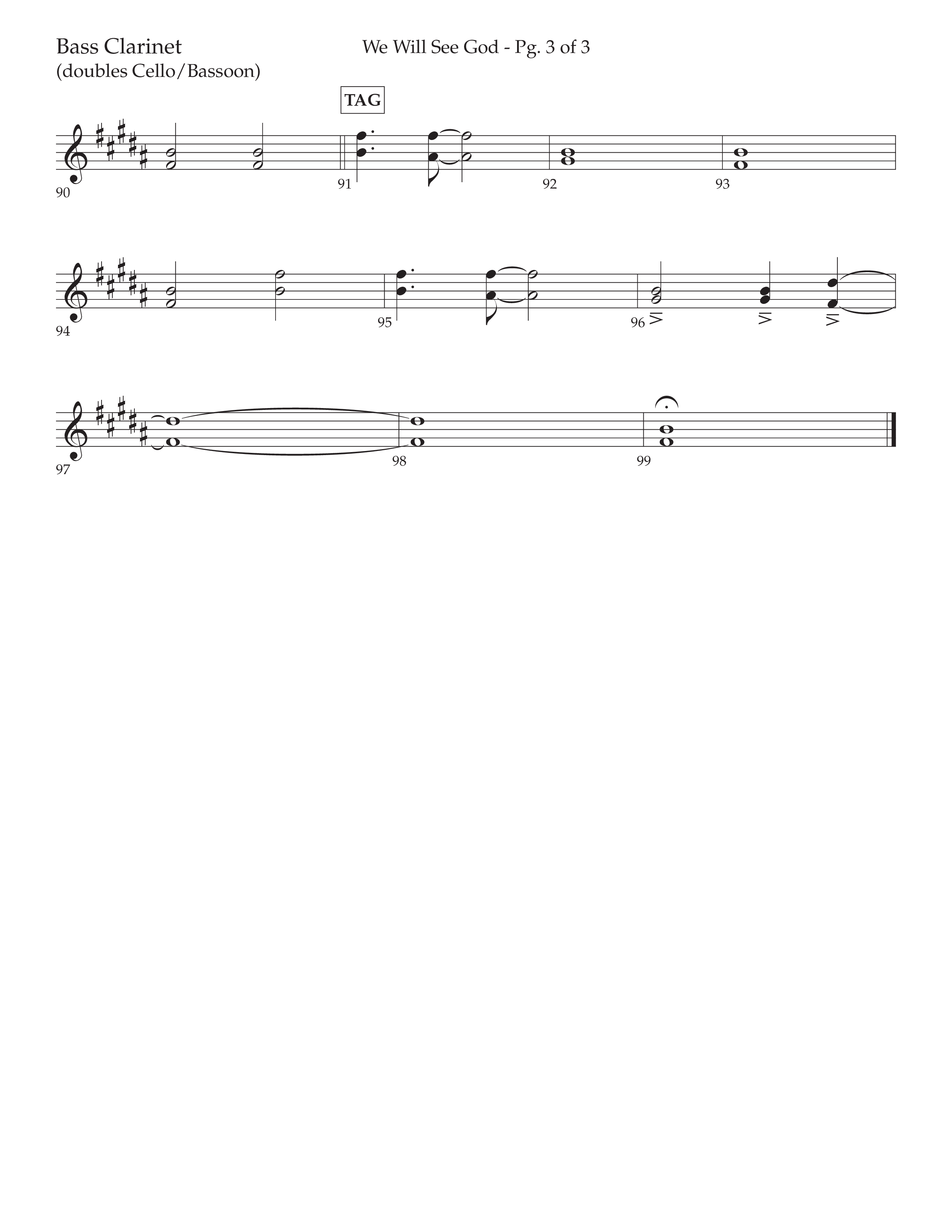 We Will See God (Choral Anthem SATB) Bass Clarinet (Lifeway Choral / Arr. Cliff Duren)
