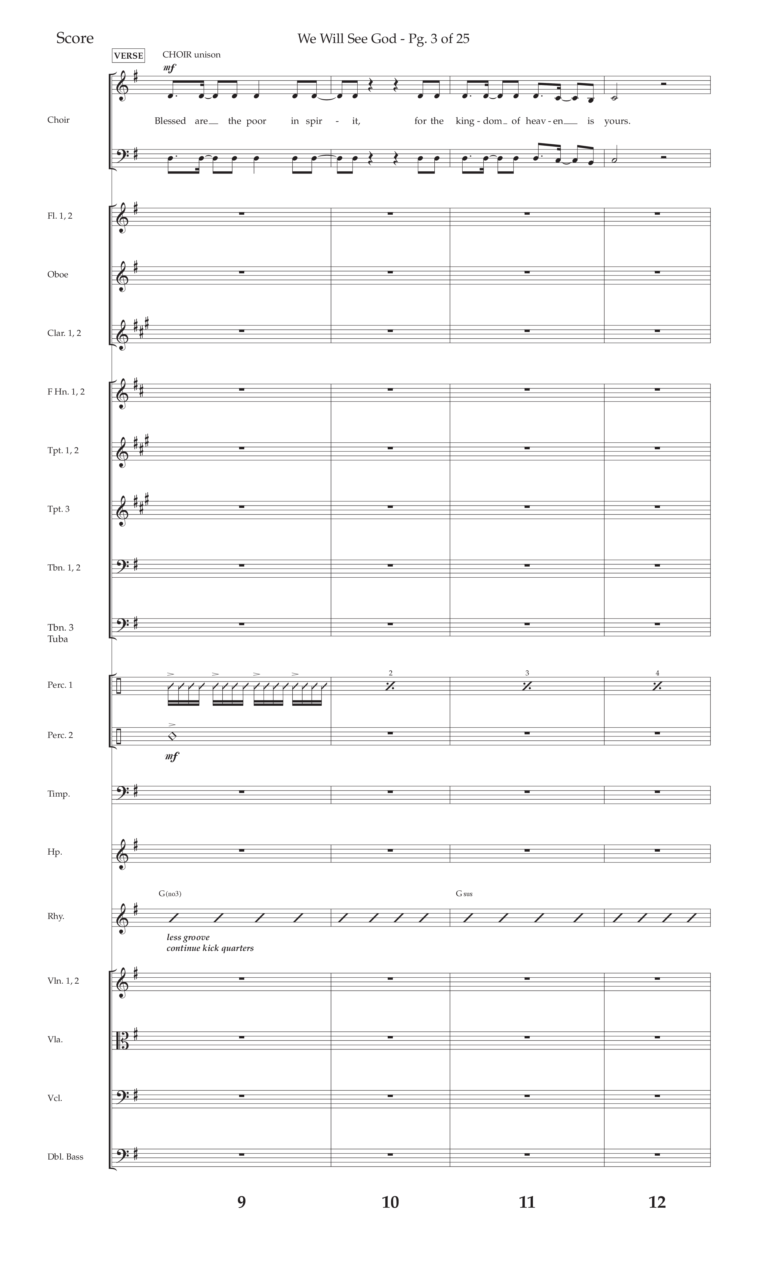 We Will See God (Choral Anthem SATB) Orchestration (Lifeway Choral / Arr. Cliff Duren)