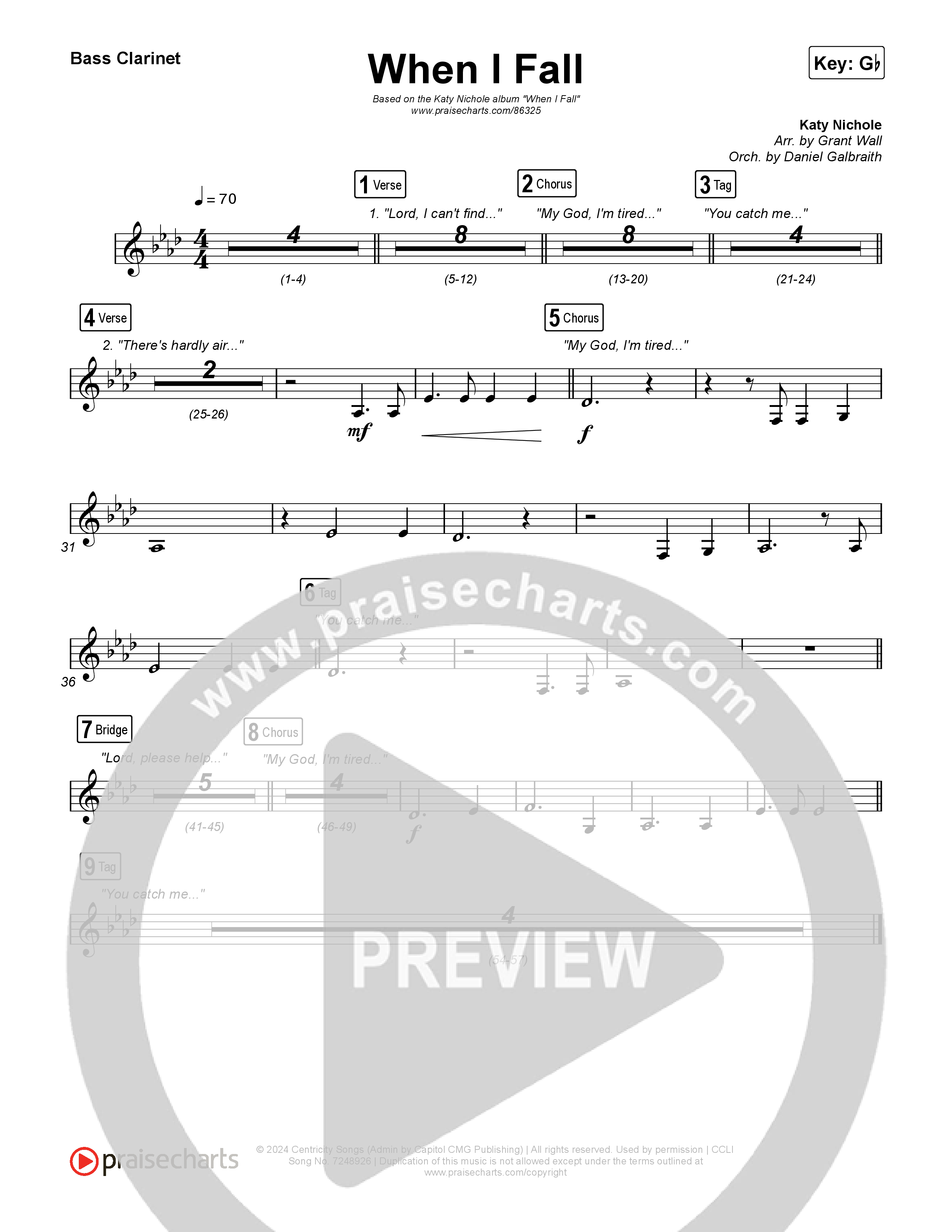 When I Fall Clarinet 1,2 (Katy Nichole)