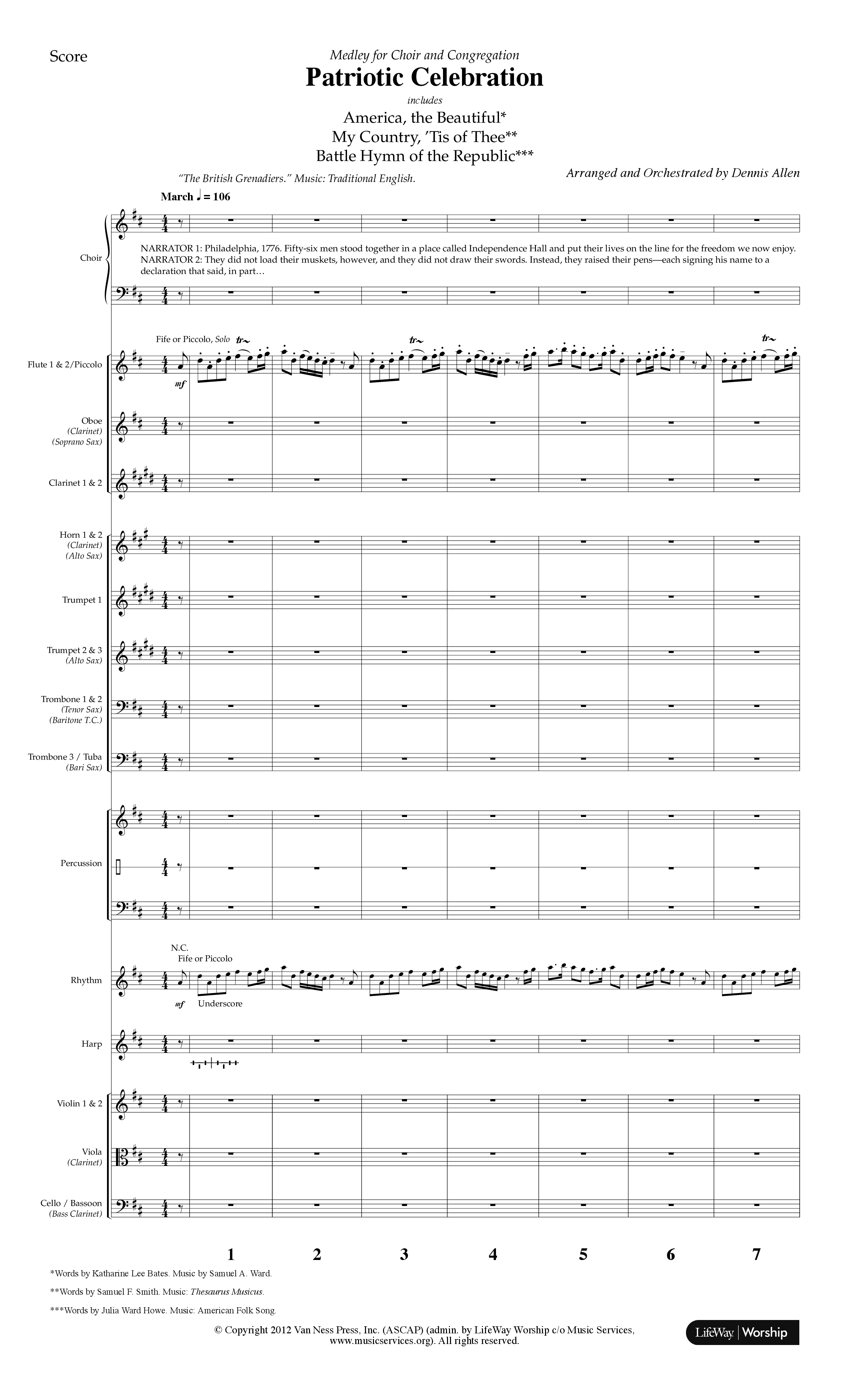 Sunday Worship Medleys (12 Song Choral Collection) (Choral Anthem SATB) Song 11 (Orchestration) (Lifeway Choral / Arr. Dennis Allen)