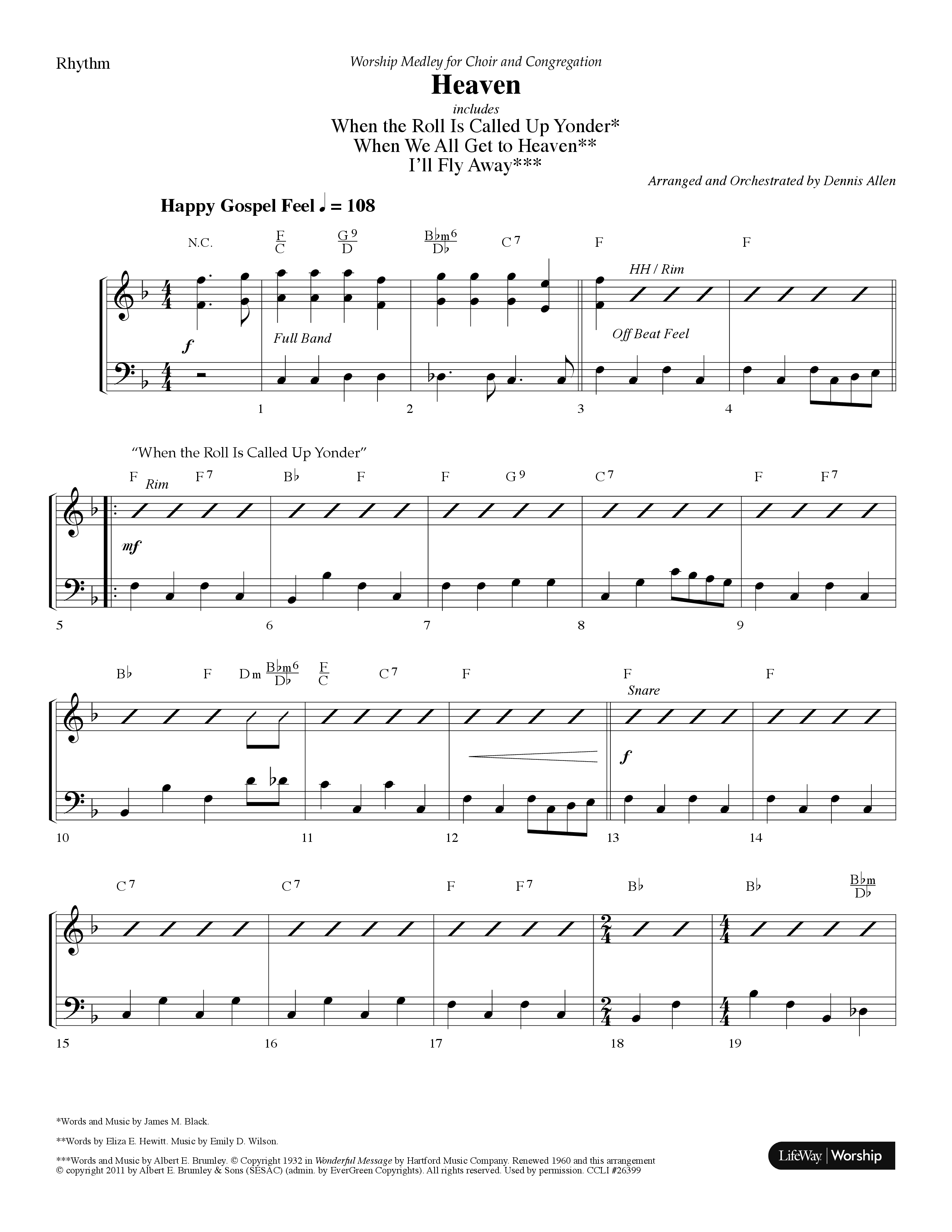 Sunday Worship Medleys (12 Song Choral Collection) (Choral Anthem SATB) Song 6 (Lead & Chords) (Lifeway Choral / Arr. Dennis Allen)