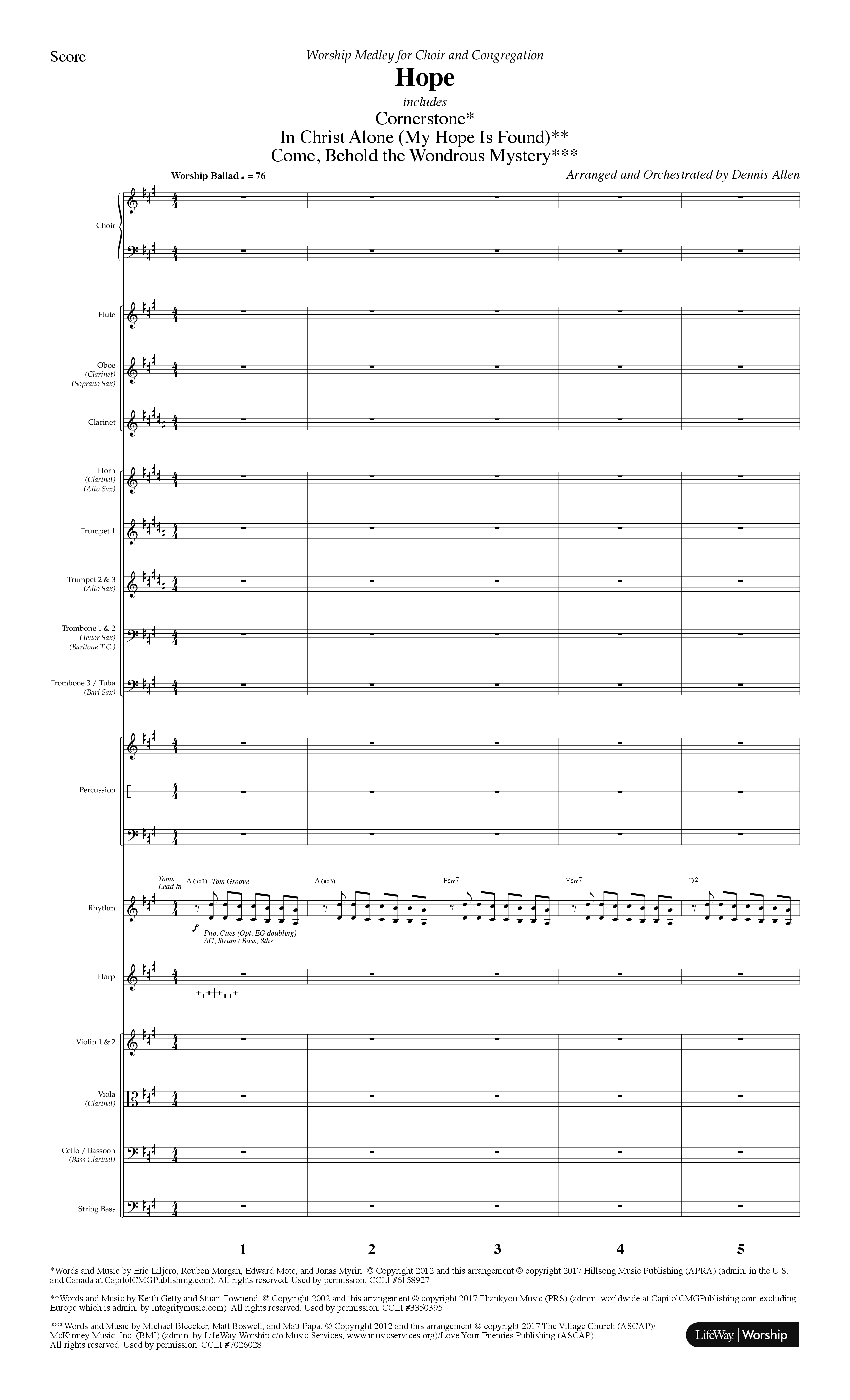Sunday Worship Medleys (12 Song Choral Collection) (Choral Anthem SATB) Song 7 (Orchestration) (Lifeway Choral / Arr. Dennis Allen)