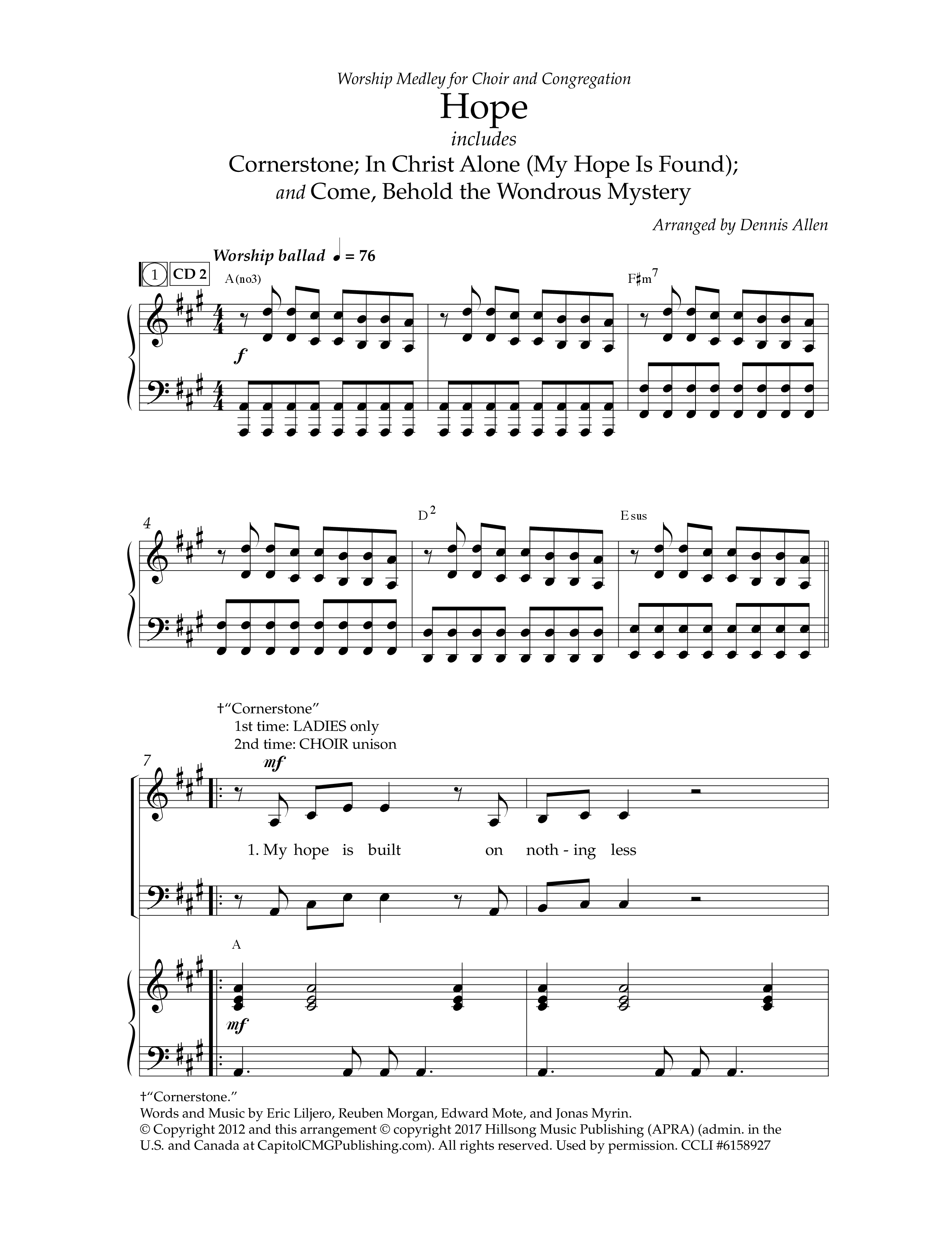 Sunday Worship Medleys (12 Song Choral Collection) (Choral Anthem SATB) Song 7 (Piano SATB) (Lifeway Choral / Arr. Dennis Allen)