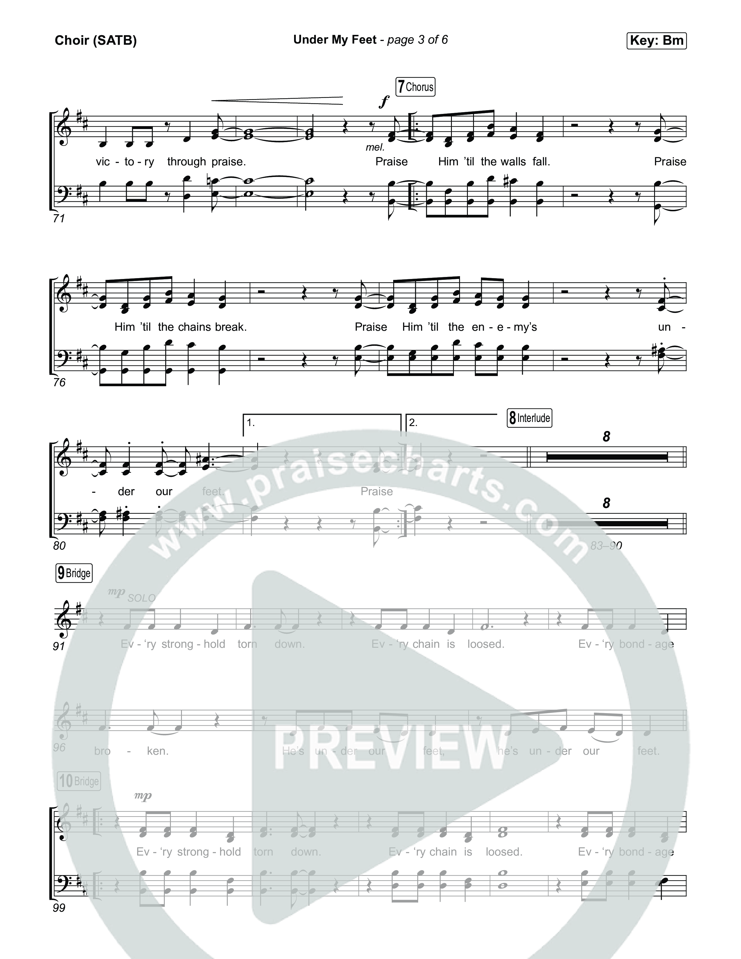 Under My Feet Choir Sheet (SATB) (David Jennings)