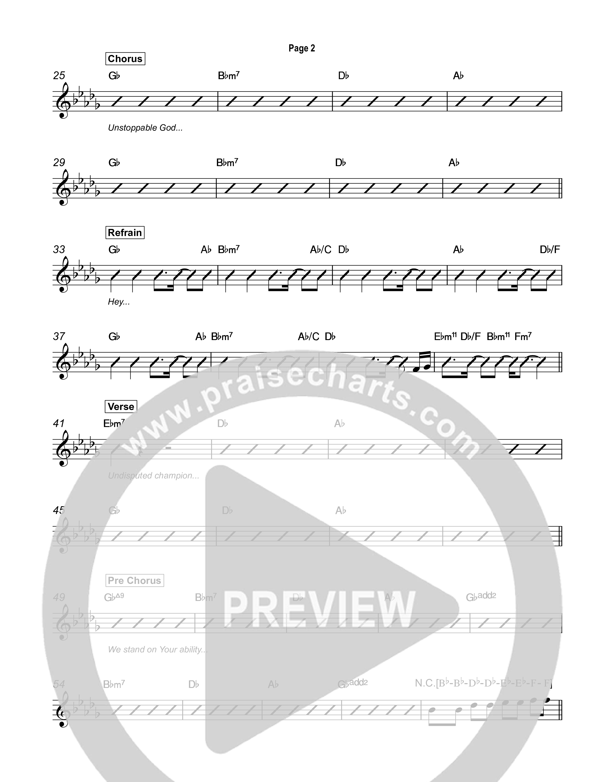 Unstoppable God Rhythm Chart (David Jennings)