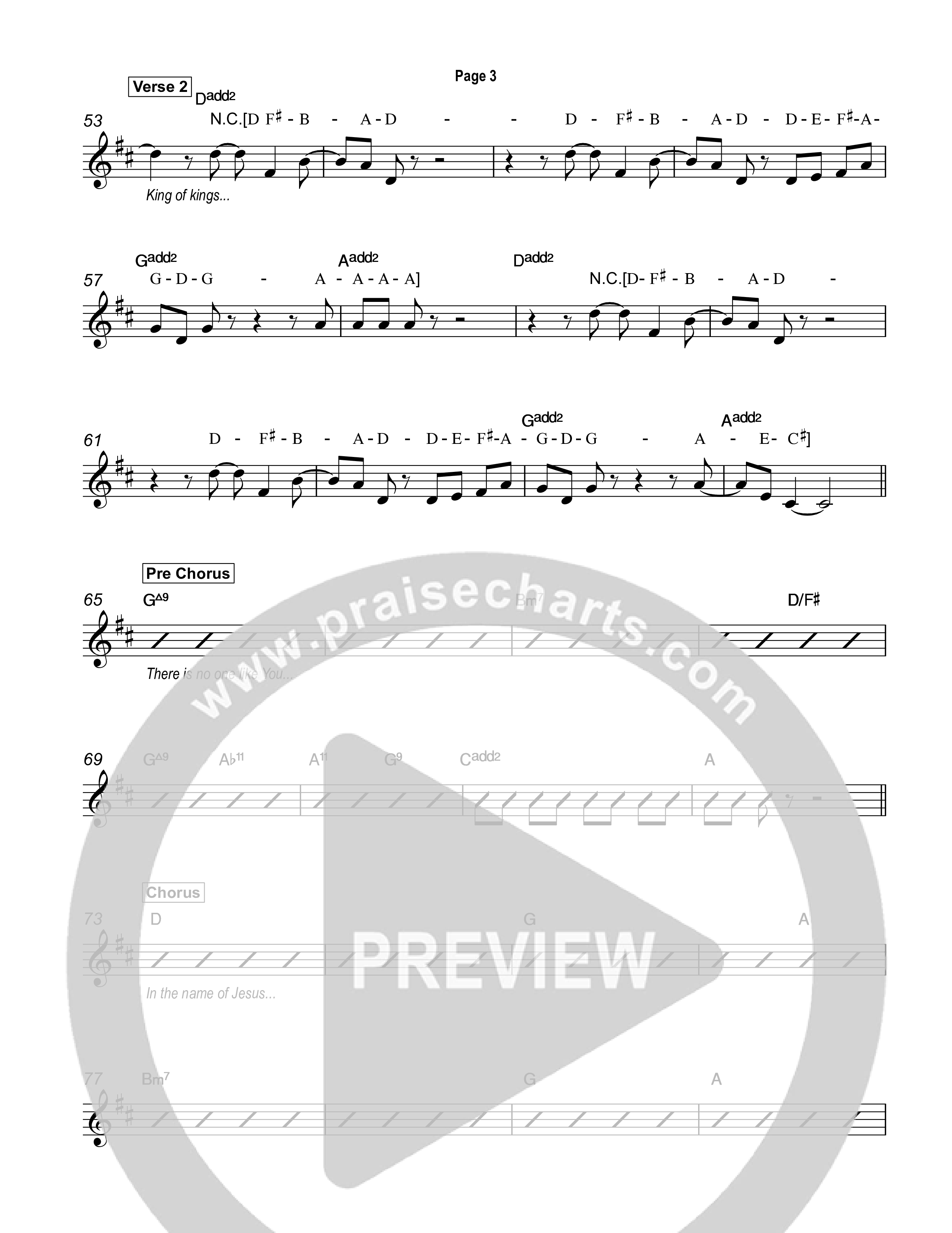 In The Name Of Jesus Rhythm Chart (David Jennings)