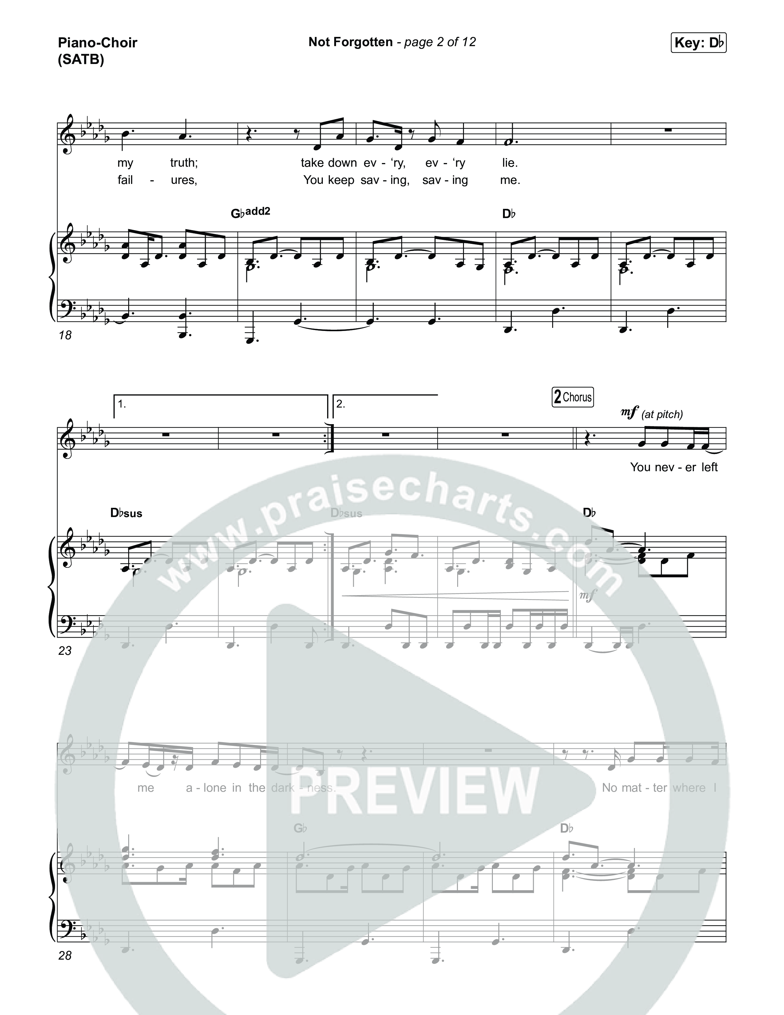 Not Forgotten Piano/Vocal Pack (David Jennings)