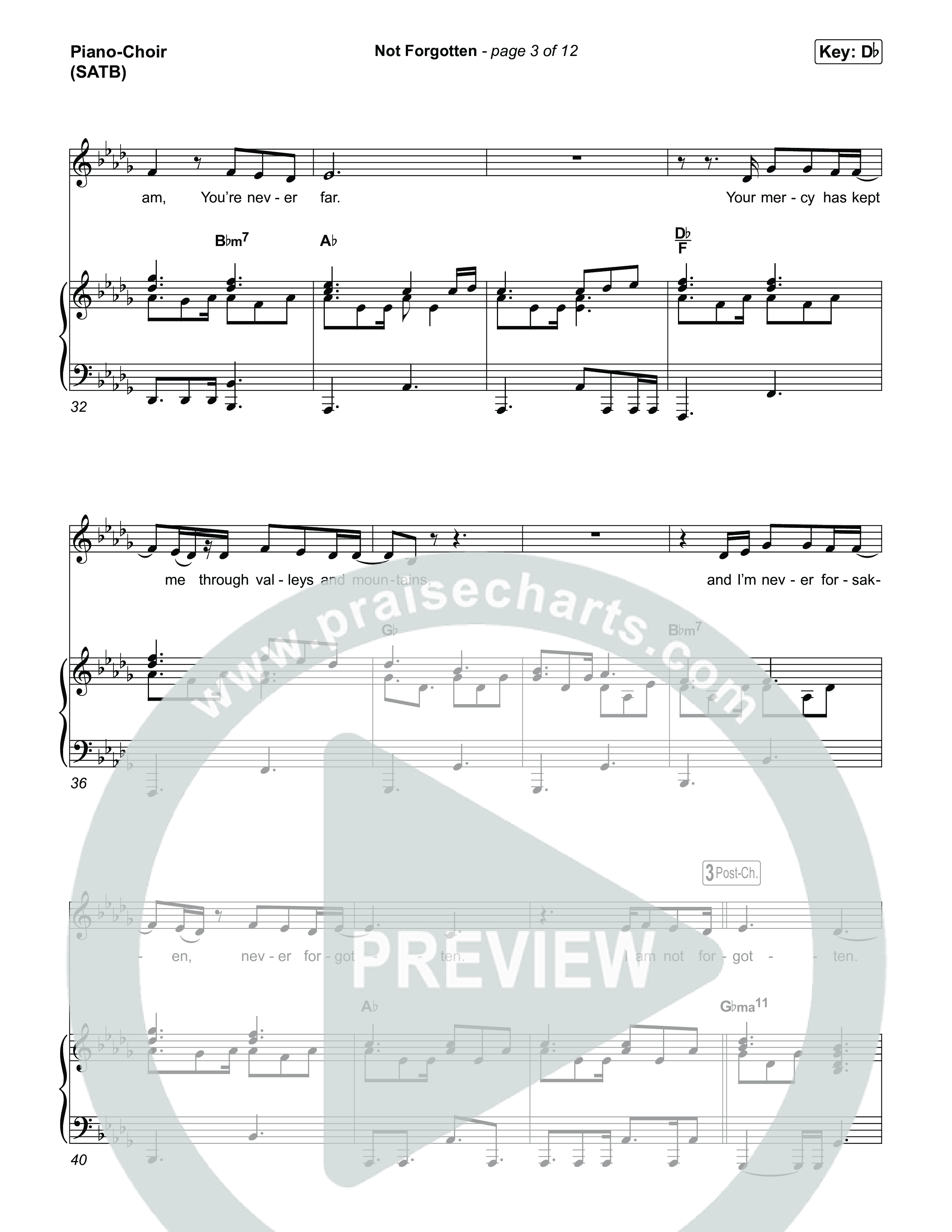 Not Forgotten Piano/Vocal Pack (David Jennings)