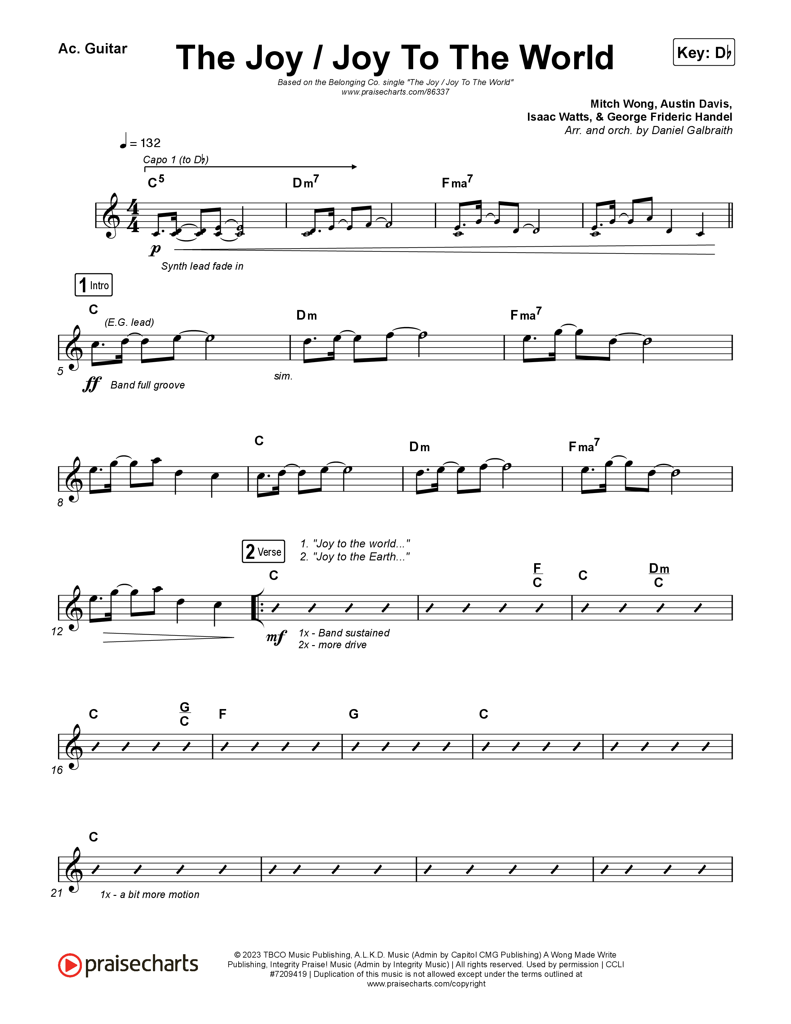 The Joy / Joy To The World Acoustic Guitar (The Belonging Co / David Dennis)