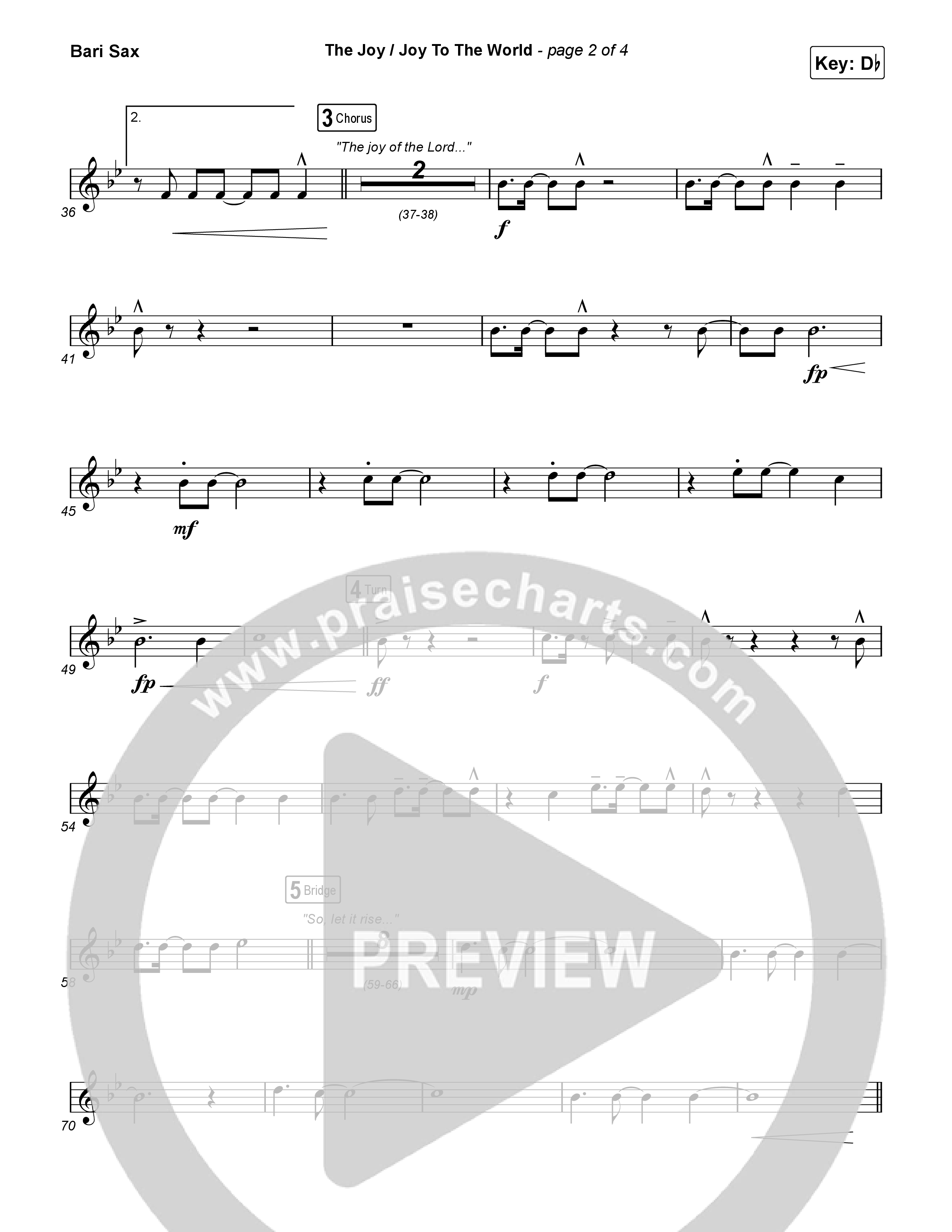 The Joy / Joy To The World Bari Sax (The Belonging Co / David Dennis)